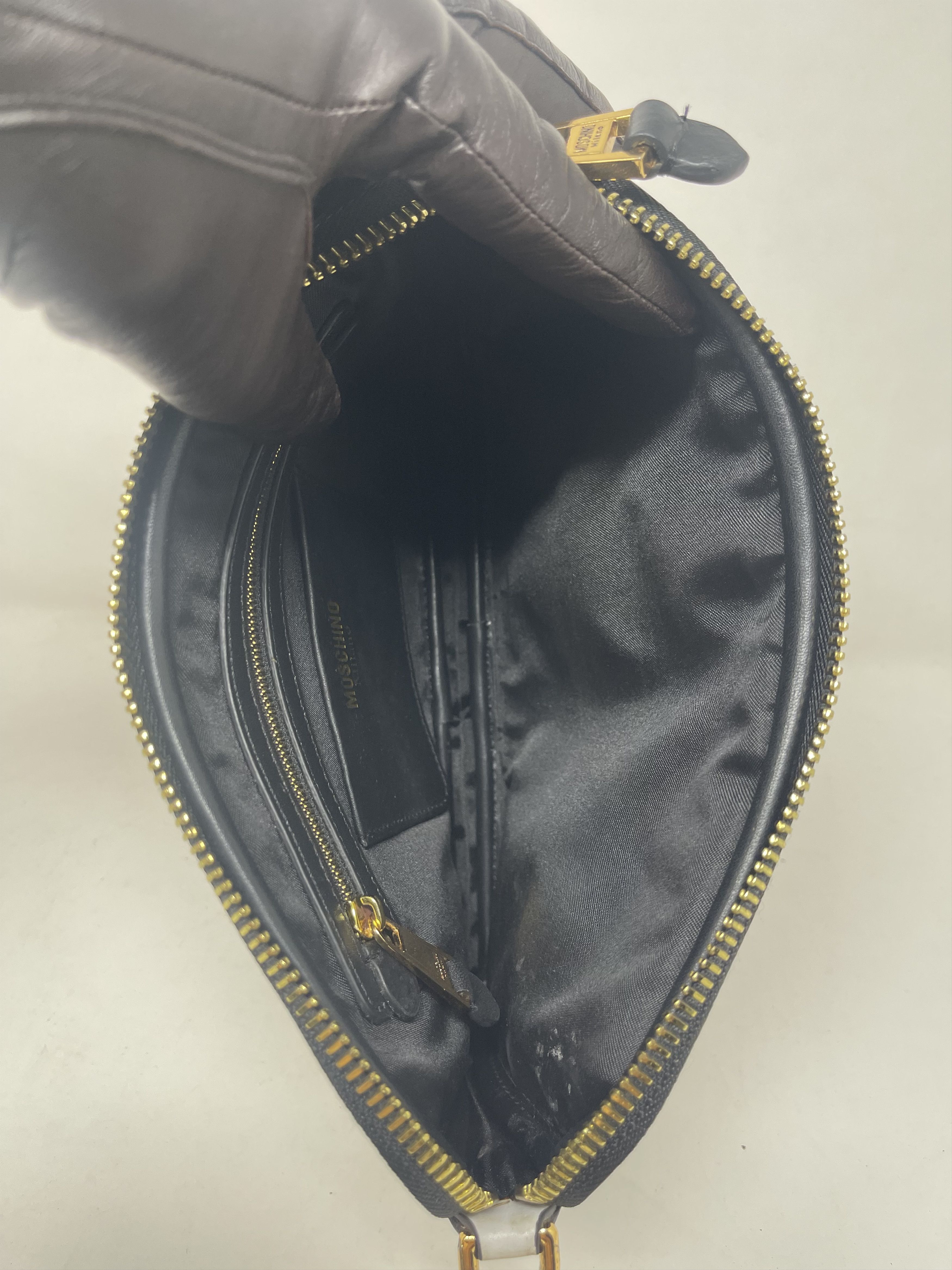 Moschino Moschino Logo Leather Sling Bag Size ONE SIZE - 3 Thumbnail