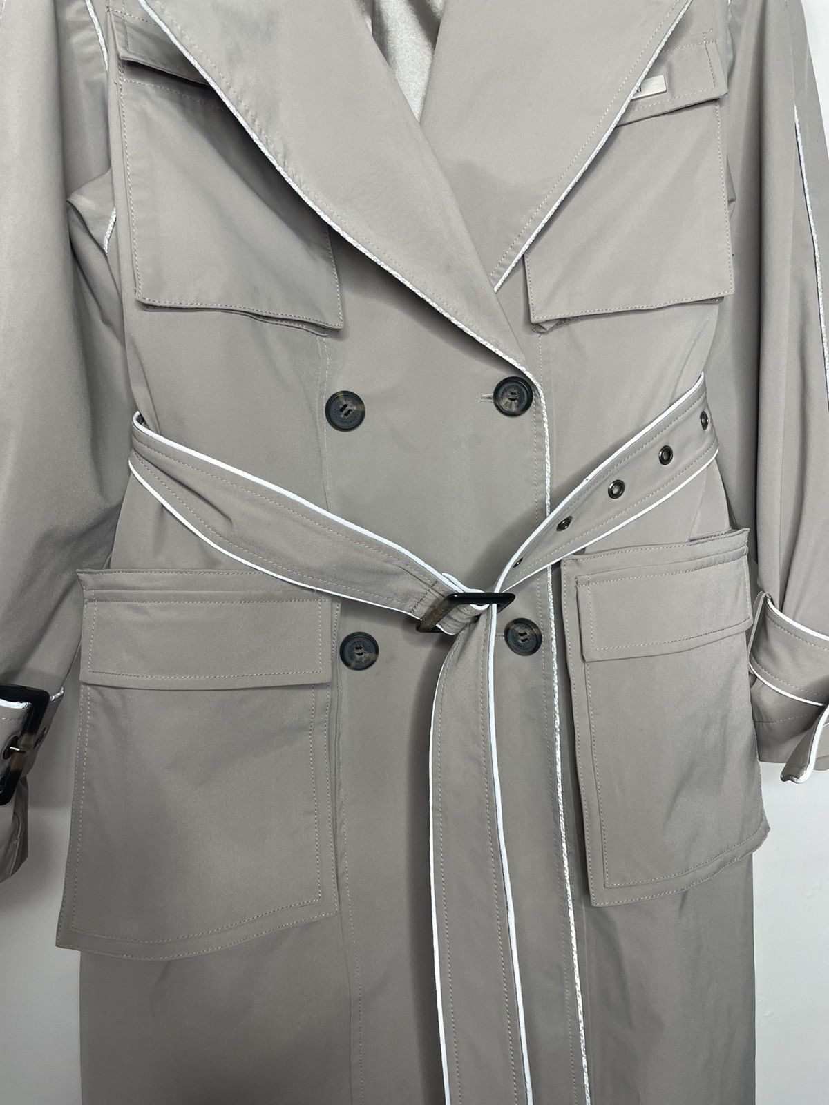Designer AnnaKiki Reflective Trim Trench coat Size M / US 6-8 / IT 42-44 - 3 Thumbnail