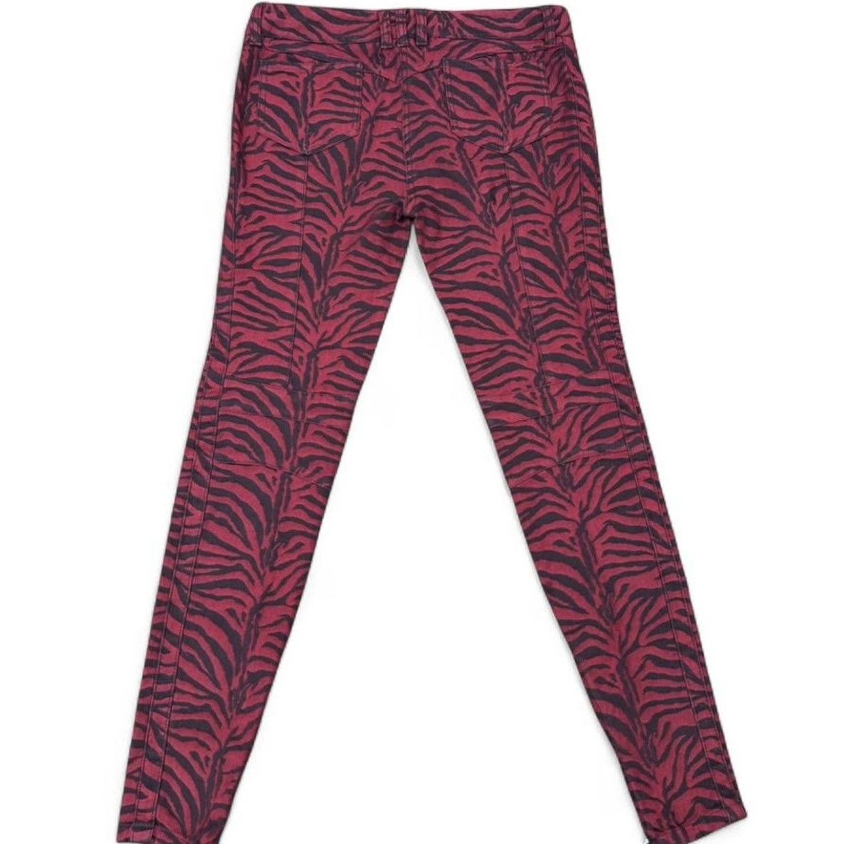 Balmain Balmain Decarnin Era Zebra Biker Jeans Red Size 40 Size 30" / US 8 / IT 44 - 6 Thumbnail