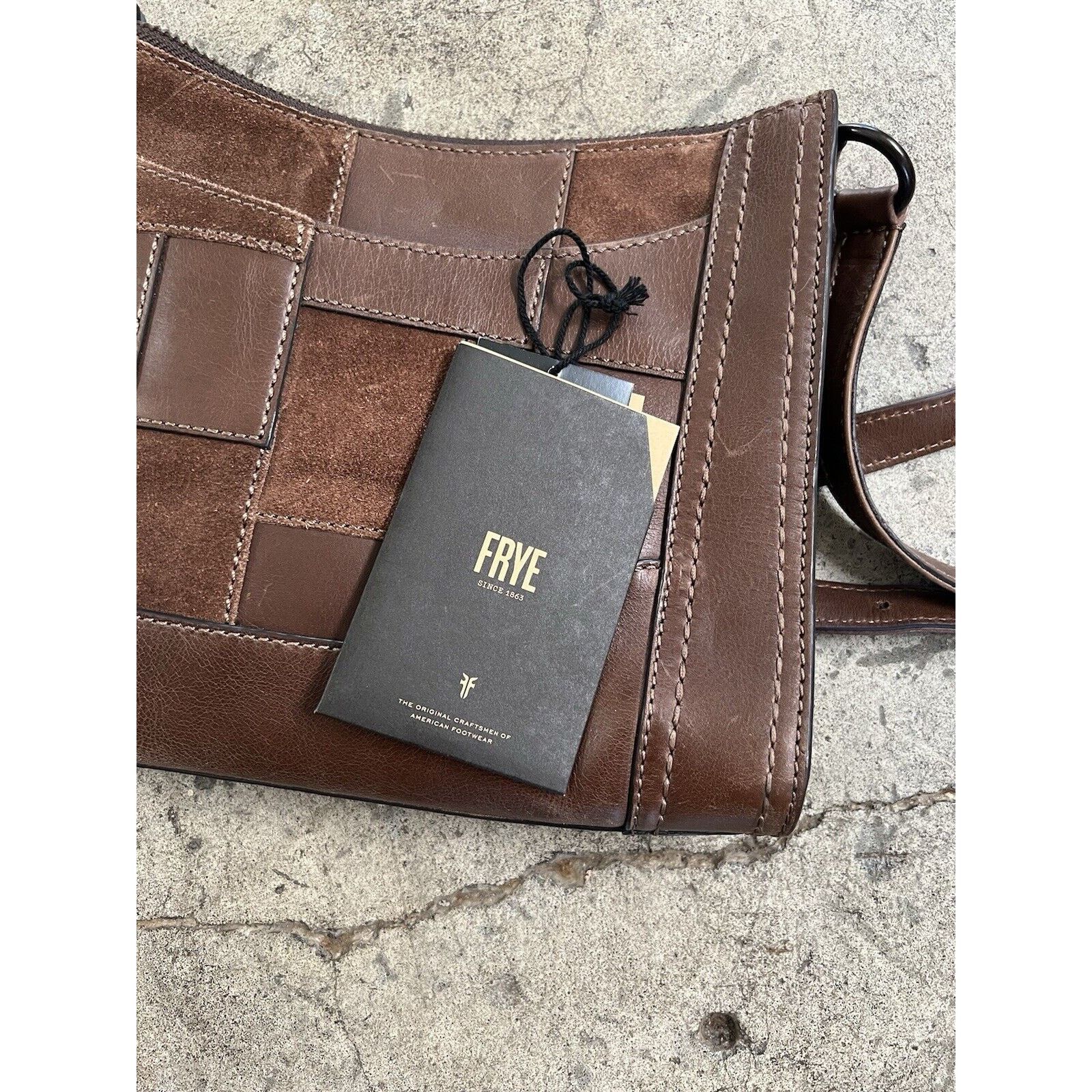 Frye Frye Melissa Leather & Suede Patchwork Purse Patch Crossbody Size ONE SIZE - 6 Thumbnail