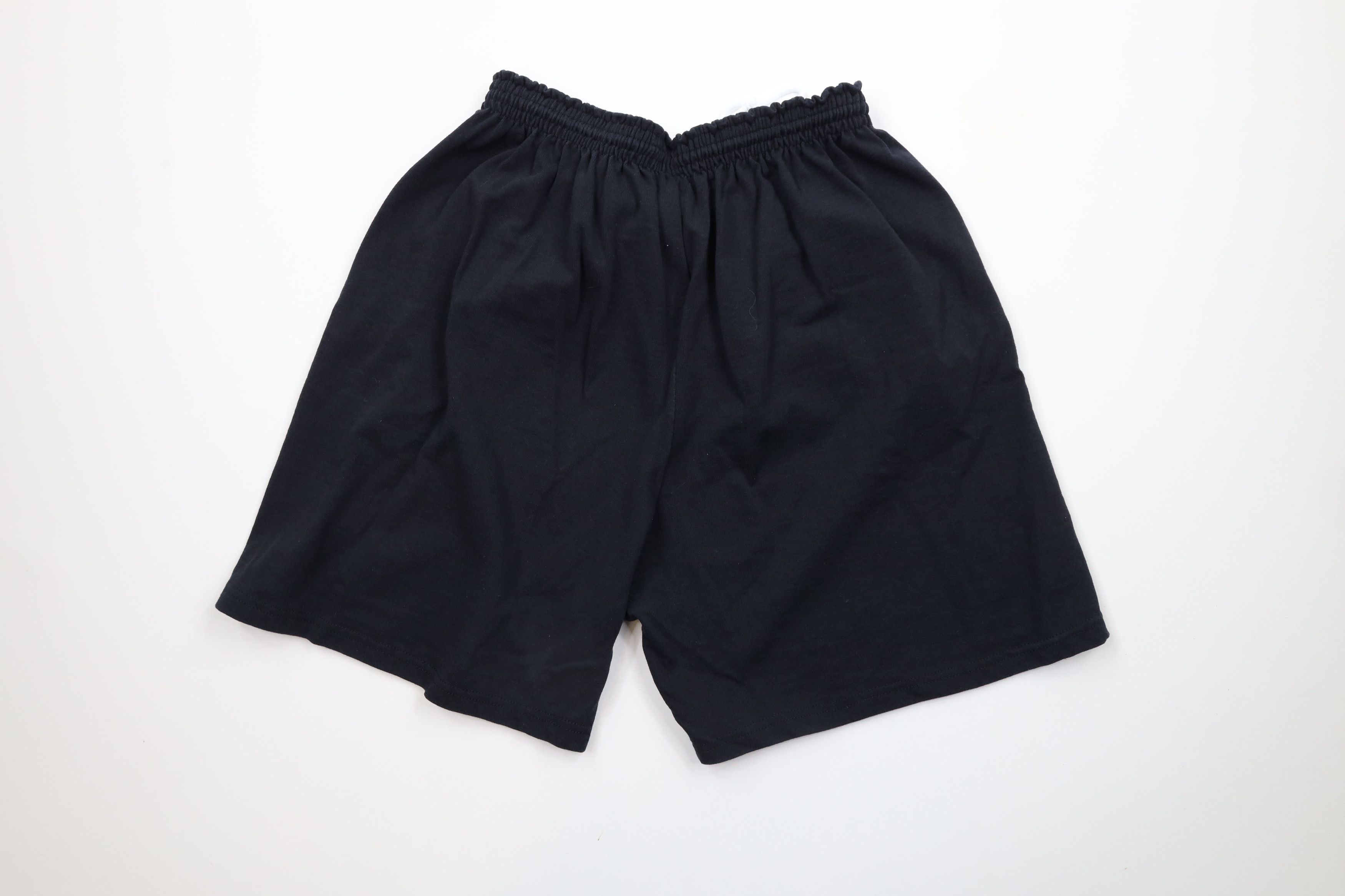 Champion × Vintage Vintage 90s Champion Spell Out Above Knee Shorts Black Size US 36 / EU 52 - 8 Thumbnail