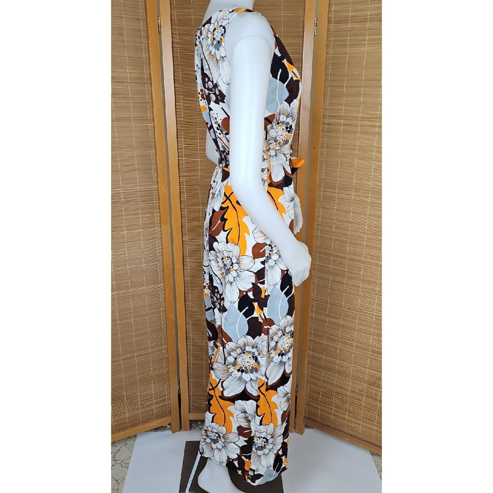 JCPenney × Vintage Vintage Polynesian Romper Floral Jumpsuit Belted Wide Leg Pa Size M / US 6-8 / IT 42-44 - 11 Thumbnail