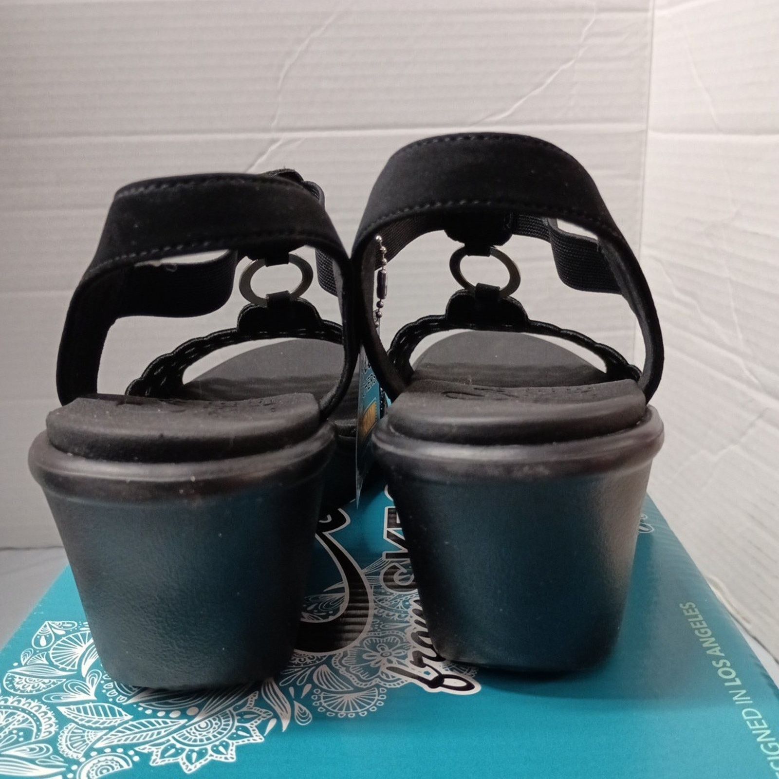 SKECHERS Skechers Cali Womens Rumble On Queen B2 Sandals Size 9 Black Size US 9 / IT 39 - 4 Thumbnail