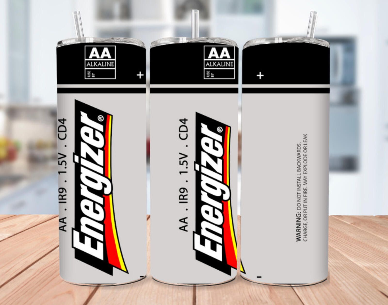 The Unbranded Brand Energizer Battery Stainless Steel Multicolor Tumbler - 20 Oz Size ONE SIZE - 1 Thumbnail