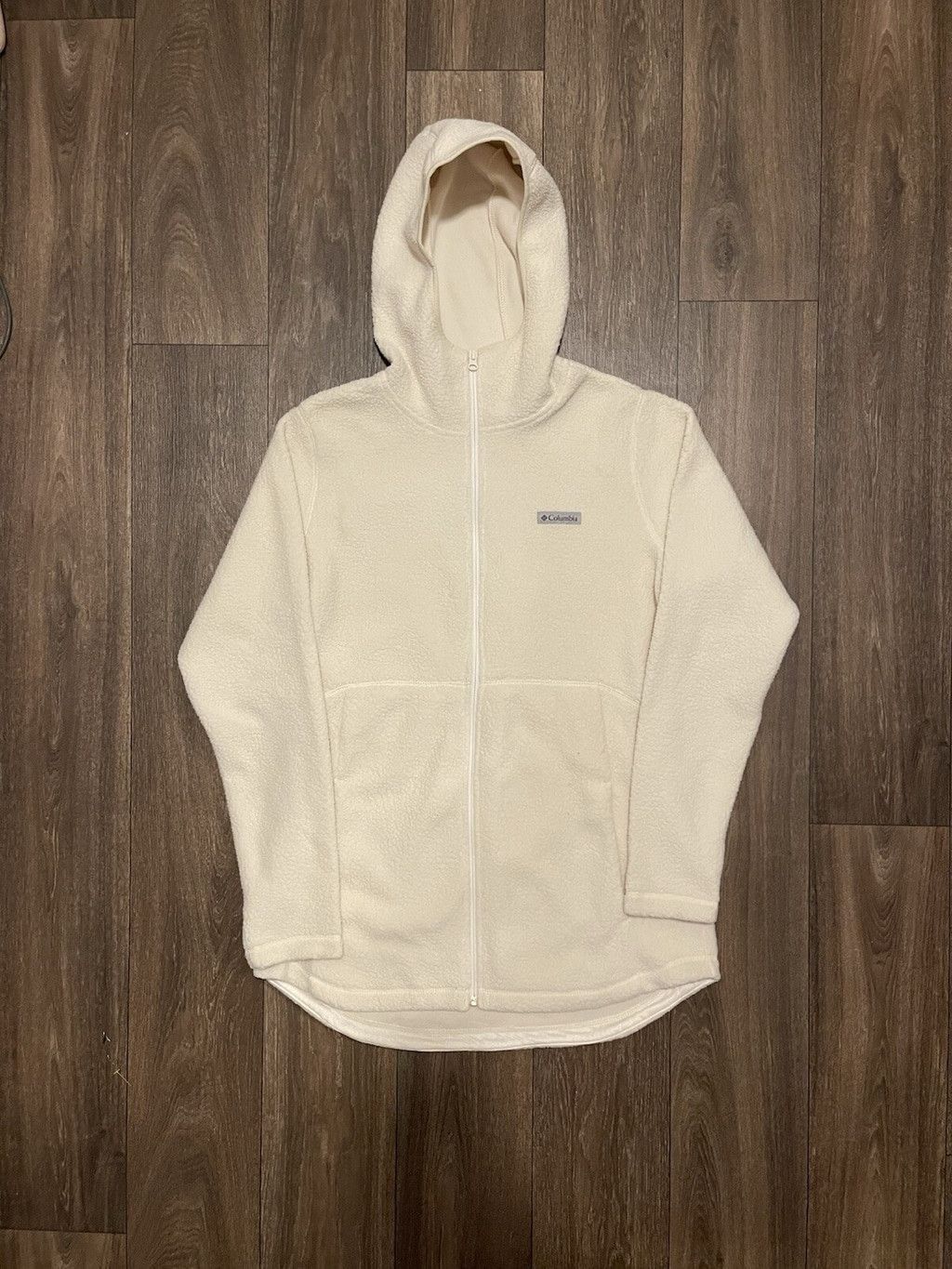 Columbia Columbia Jacket Size Large Tan Fleece Hoodie Size L / US 10 / IT 46 - 1 Thumbnail
