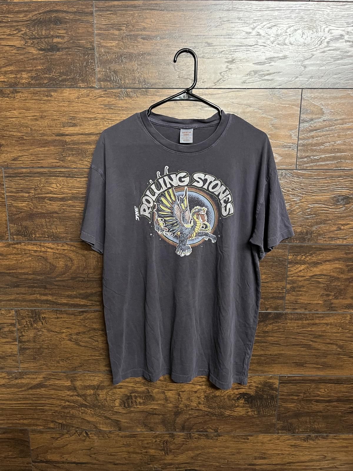 Designer The Rolling Stones Dragon T-shirt - Dragon Silver Text -XS Size US S / EU 44-46 / 1 - 1 Thumbnail