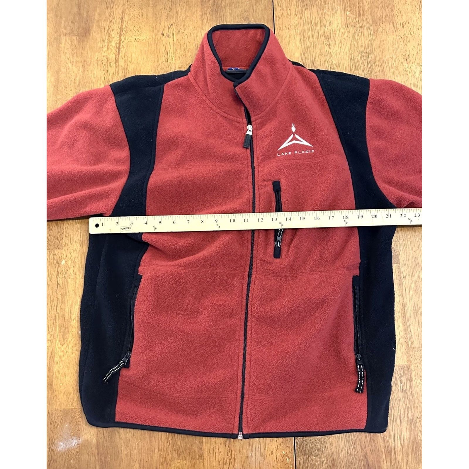 Vintage VINTAGE Fleece Jacket Lake Placid New York Full Zip Medium Red 80s 90s Unisex Adults Size US M / EU 48-50 / 2 - 5 Thumbnail