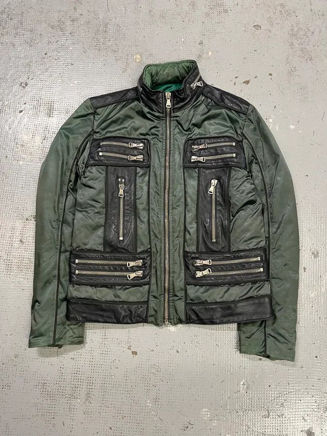 Dolce & Gabbana AW2007 Dolce & Gabbana Khaki Hybrid Nylon Leather Jacket Size US L / EU 52-54 / 3 - 1 Thumbnail