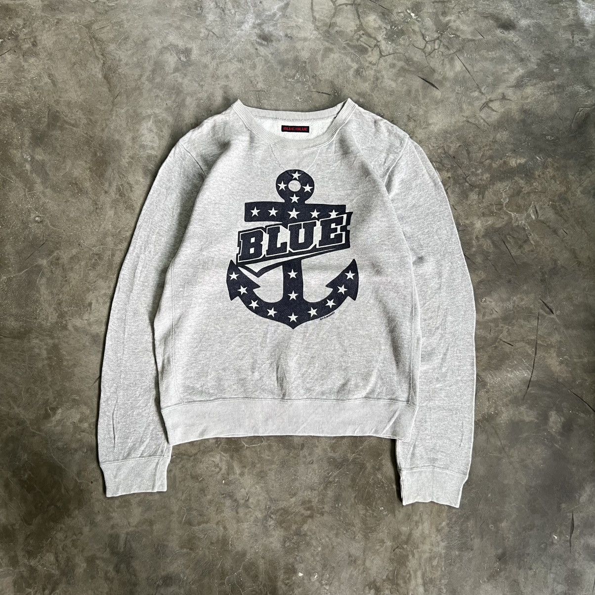 Blue Blue Japan 2000’s Blue Blue Japan by H.R Market Crewneck Size US M / EU 48-50 / 2 - 1 Thumbnail