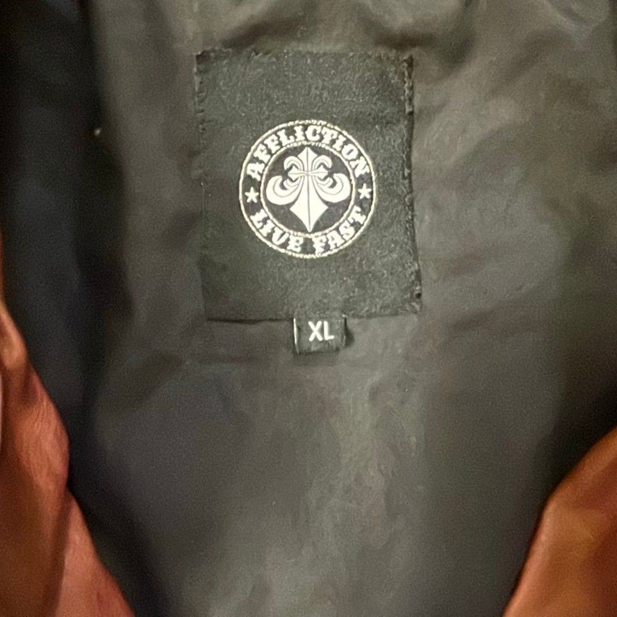 Affliction Affliction Live Fast Brown Leather Jacket - XL Size US XL / EU 56 / 4 - 2 Thumbnail