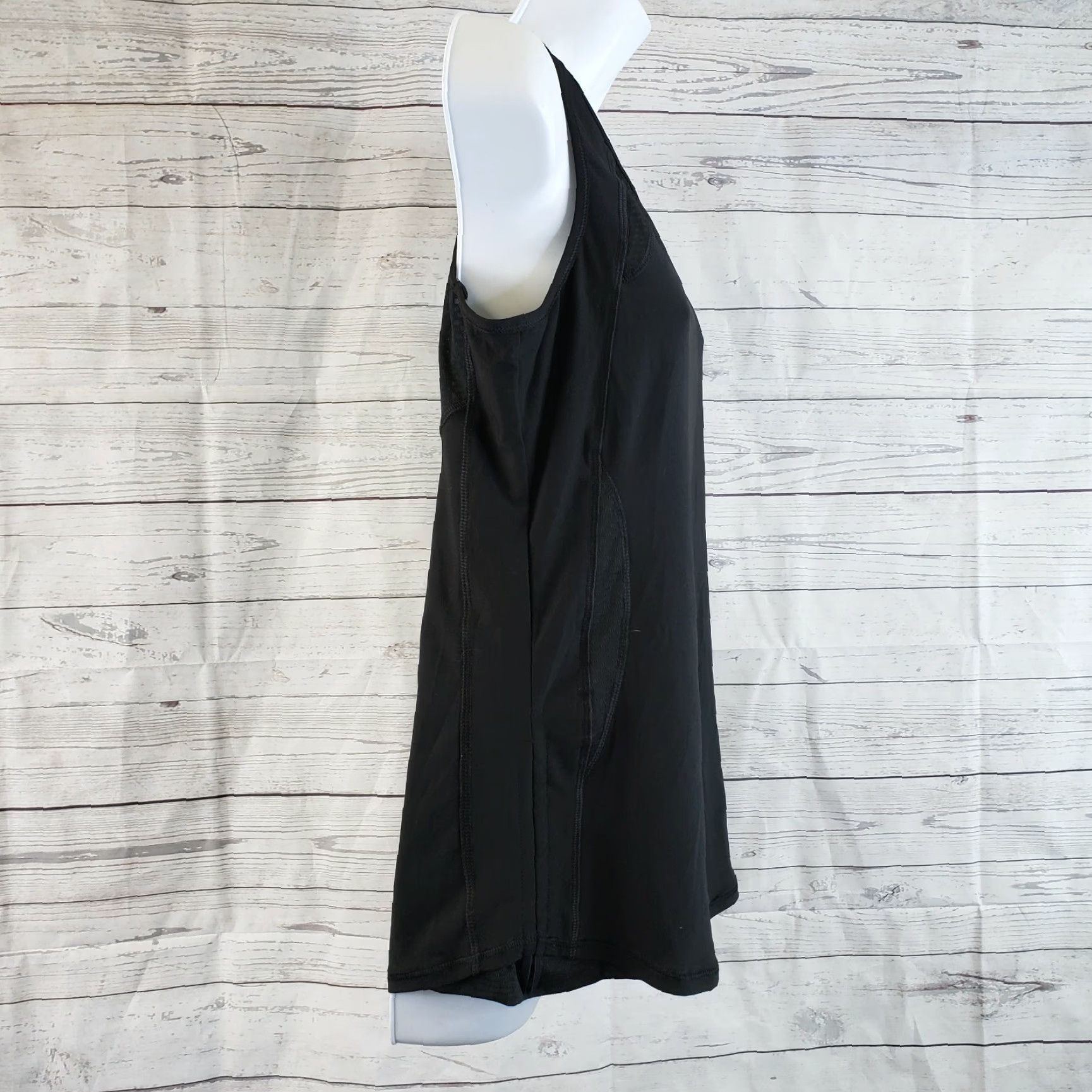 Vintage ABS by Allen Schwartz Womens Tank Top L Solid Black Sleeveless Pullover Activewear Modern Women's Vest Top Size L / US 10 / IT 46 - 2 Thumbnail