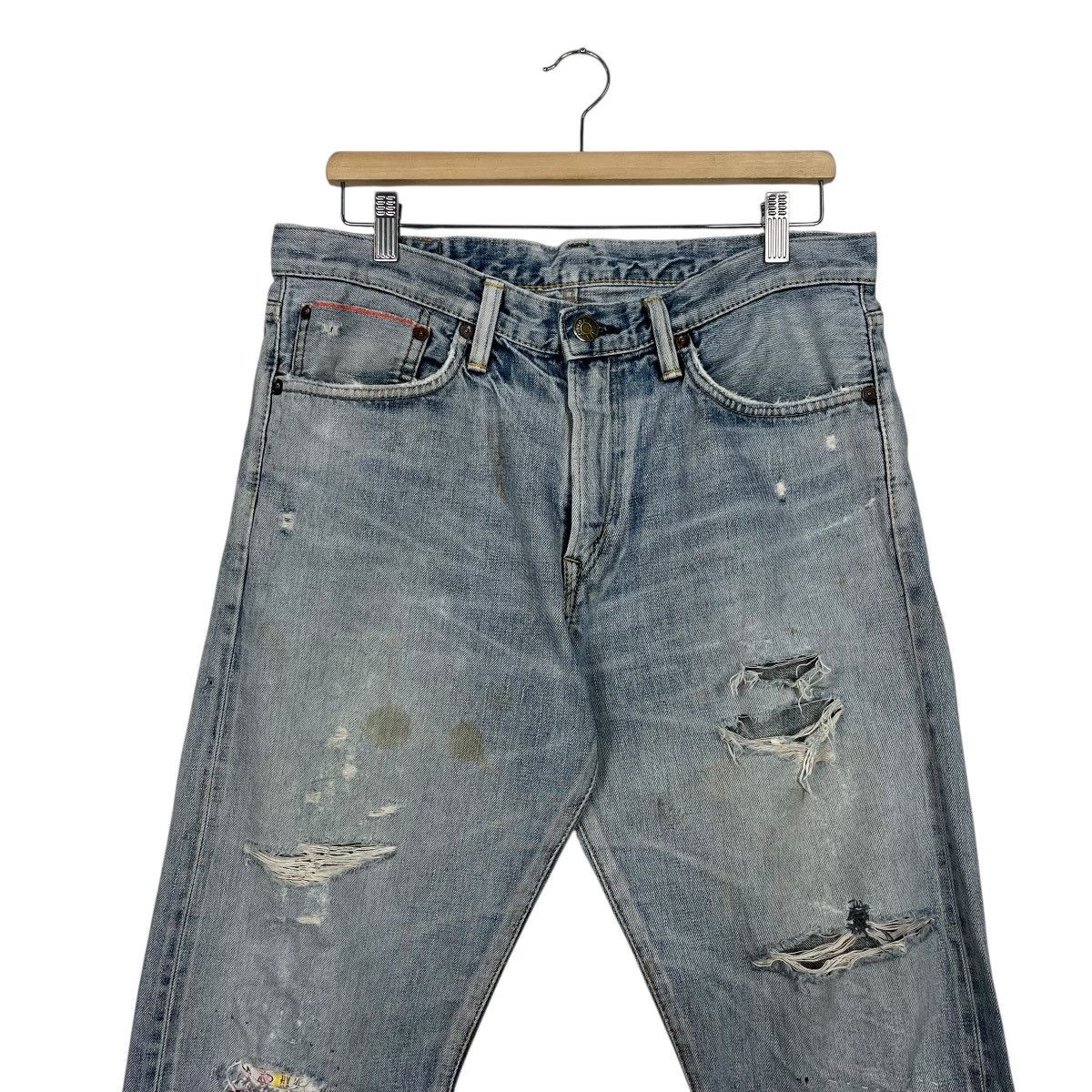 Edwin Vintage Edwin Japan Distressed Redline Denim Jeans Size US 32 / EU 48 - 3 Thumbnail