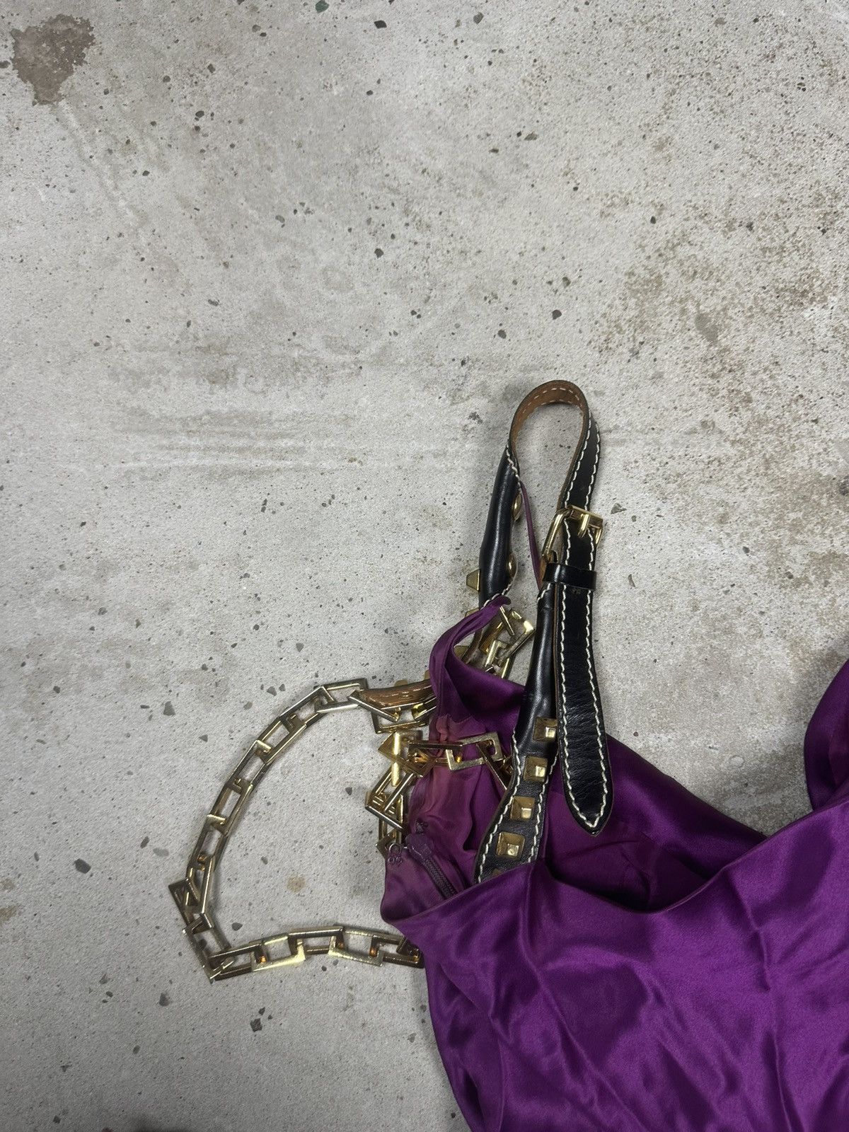 Dsquared2 Dsquared2 FW 2005 Runway Silk Purple Dress Chains Size M / US 6-8 / IT 42-44 - 22 Thumbnail