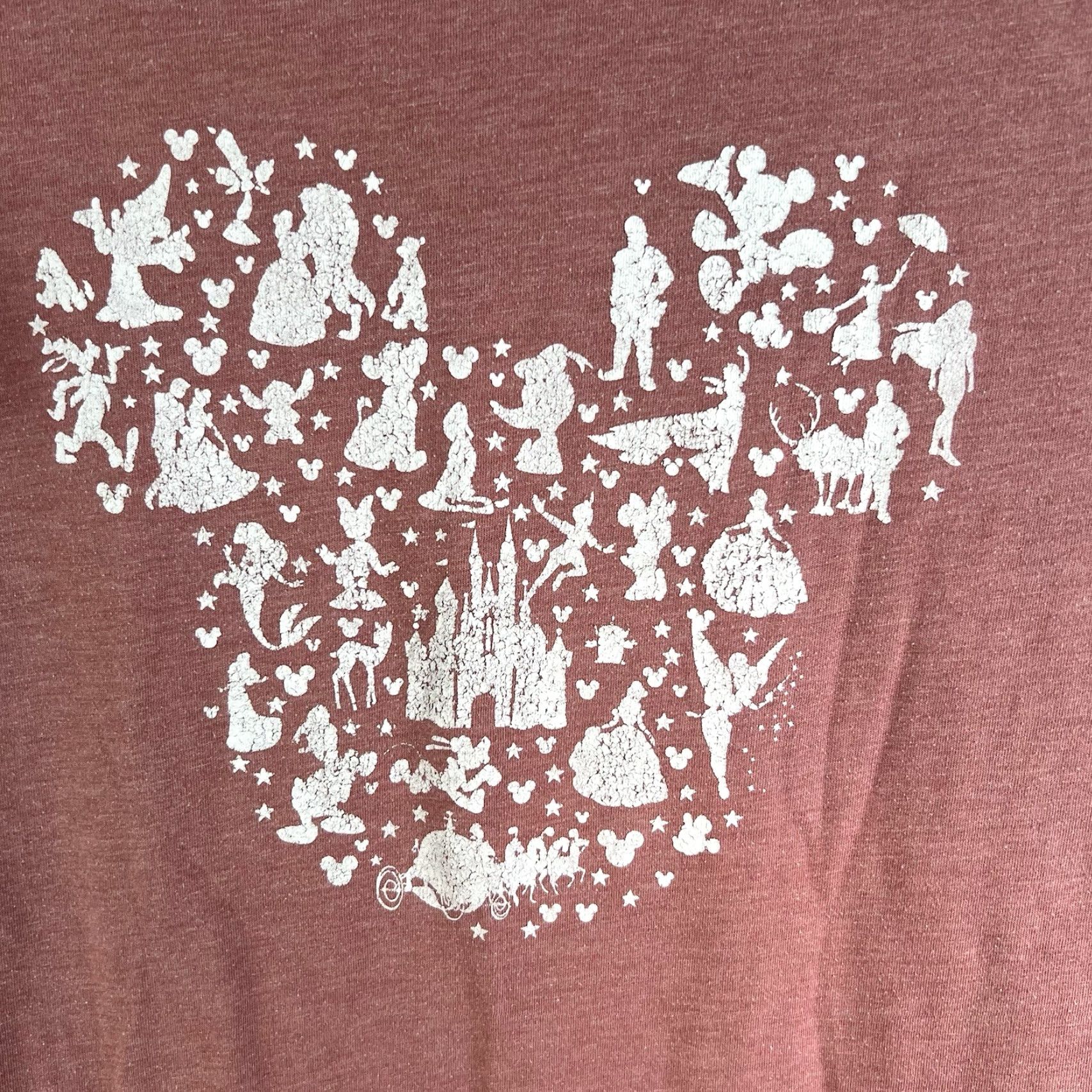 Disney Disney Mickey Mouse T-Shirt Adult S Mauve Short Sleeve Womens Size S / US 4 / IT 40 - 2 Thumbnail