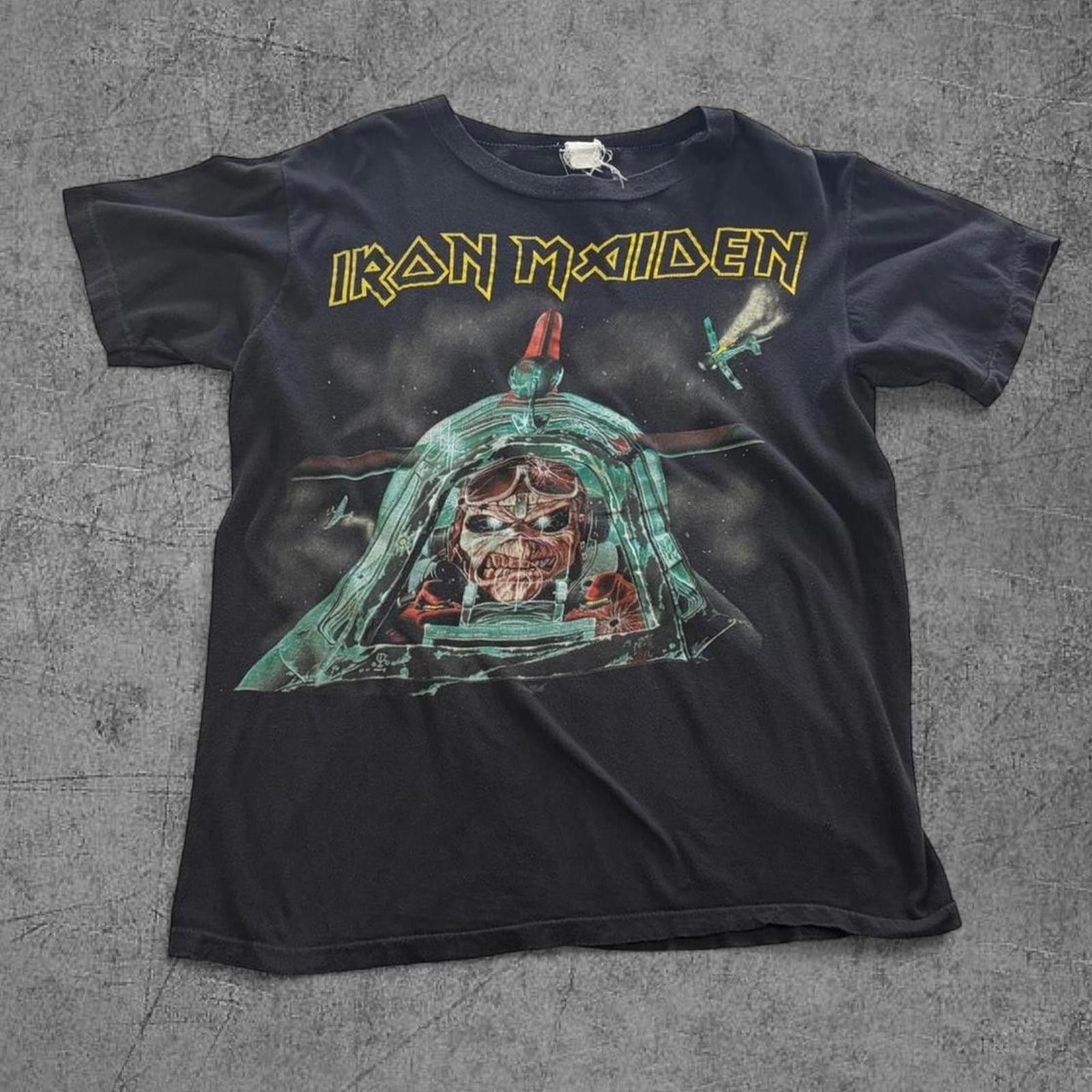 Band Tees Vintage 1987 Iron Maiden Aviation Tee Size US M / EU 48-50 / 2 - 1 Thumbnail
