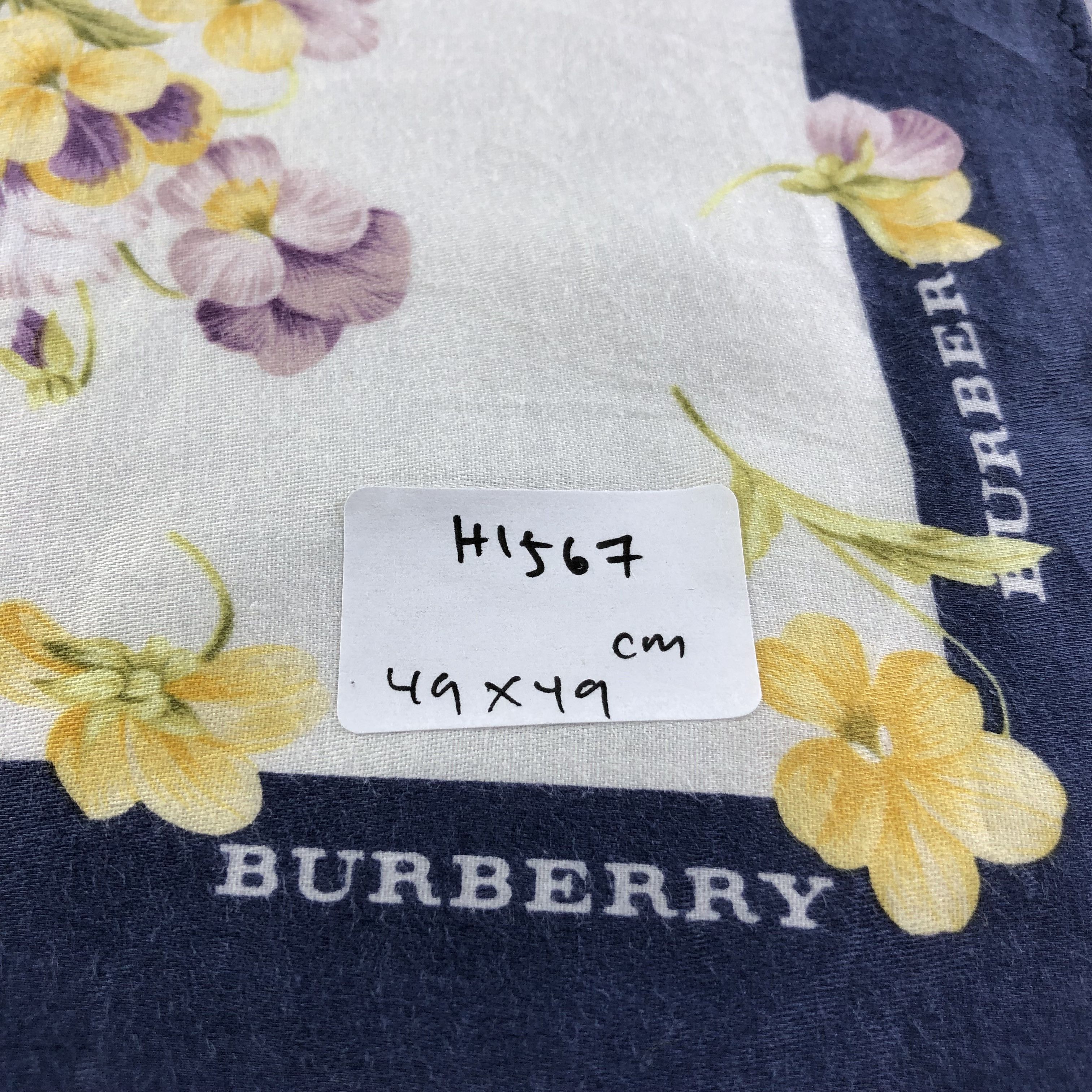 Burberry Burberry Floral Handkerchief Neckerchief Bandana H1567 Size ONE SIZE - 7 Thumbnail