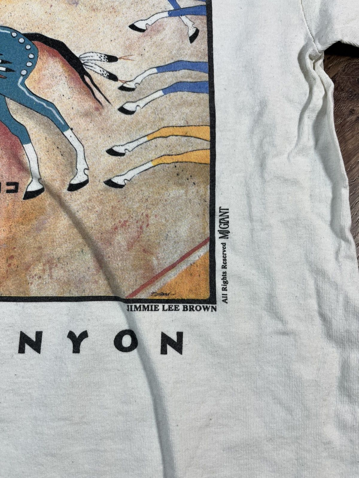 Band Tees Vintage 90s Grand Canyon Jimmie Lee Brown Size US L / EU 52-54 / 3 - 5 Thumbnail