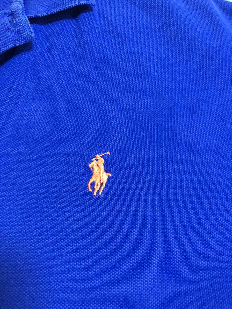 Polo Ralph Lauren Polo Ralph Lauren Custom Fit Collared Polo Shirt Blue Size US L / EU 52-54 / 3 - 12 Thumbnail