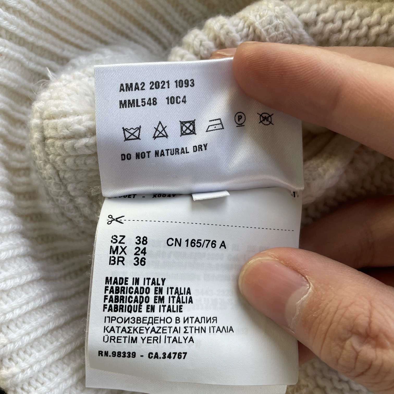 Miu Miu MIU MIU white cashmere logo sweater women's 38 Size S / US 4 / IT 40 - 6 Thumbnail