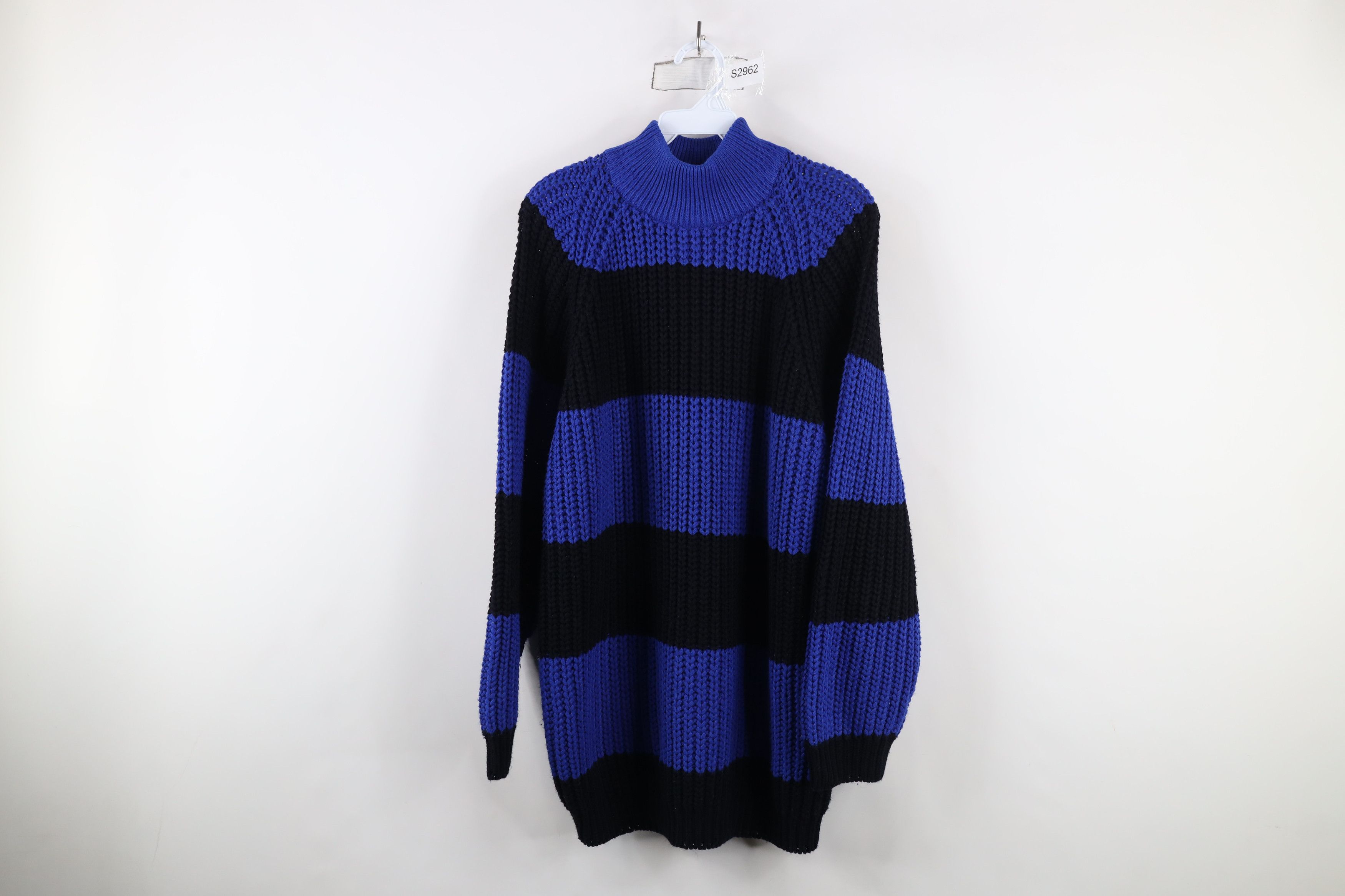 Vintage Vintage 90s Streetwear Block Chunky Ribbed Knit Sweater Size S / US 4 / IT 40 - 1 Thumbnail