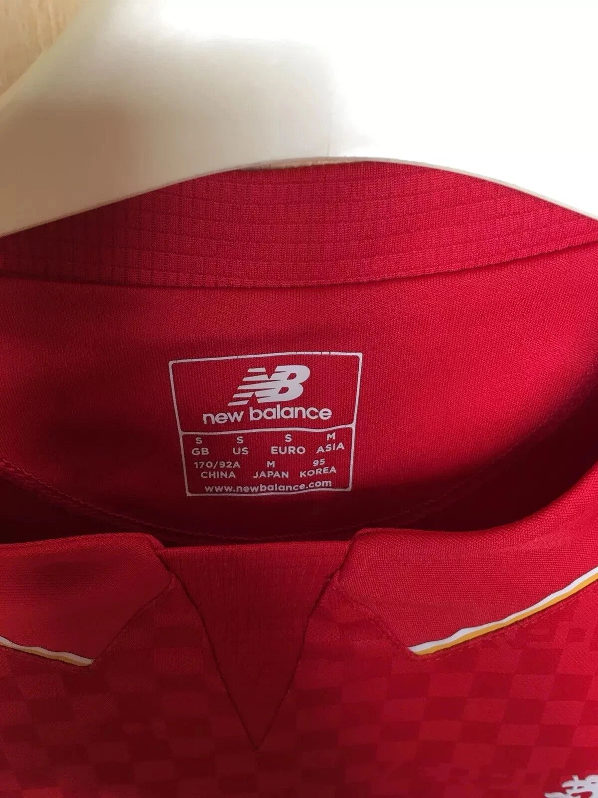 New Balance FC LIVERPOOL 2015 2016 HOME FOOTBALL JERSEY SOCCER SHIRT Size US S / EU 44-46 / 1 - 8 Thumbnail