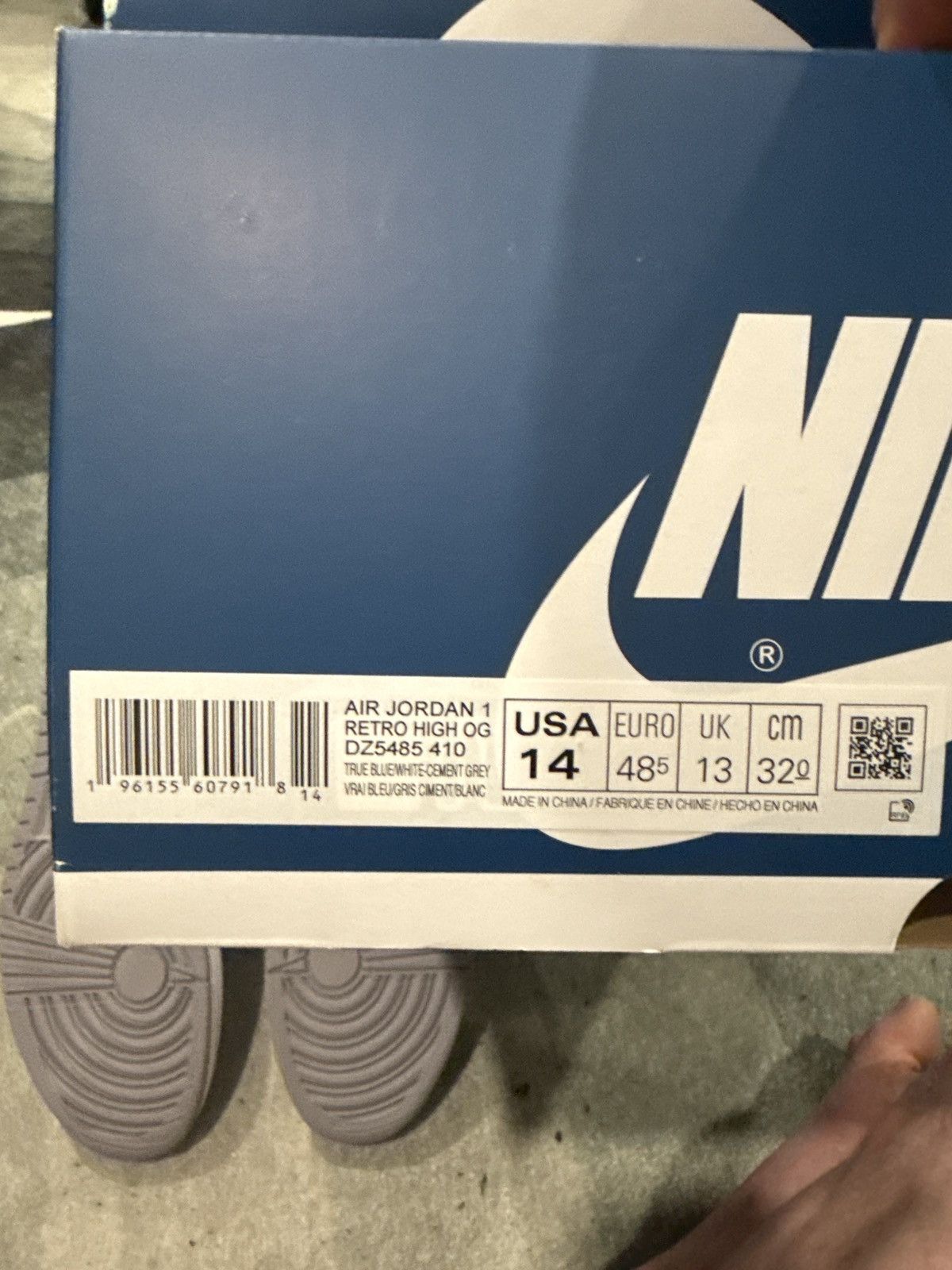 Jordan Brand Jordan 1 Retro High OG True Blue Size US 14 / EU 47 - 8 Thumbnail