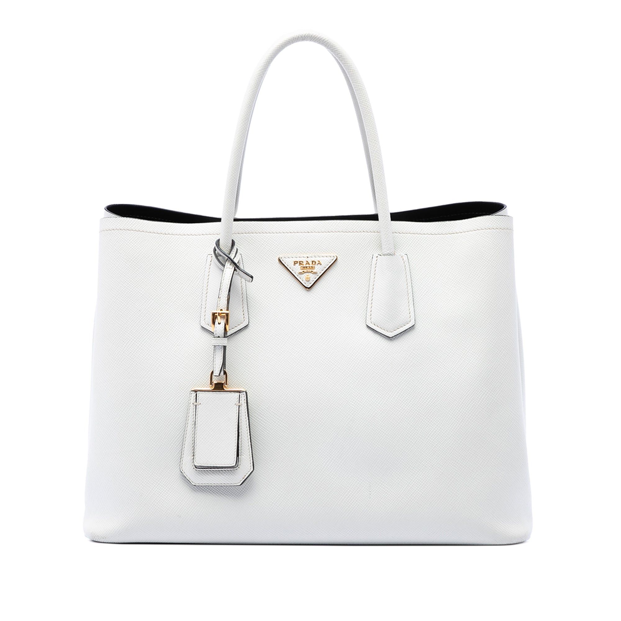 Prada Medium Saffiano Cuir Double Satchel Size ONE SIZE - 1 Thumbnail