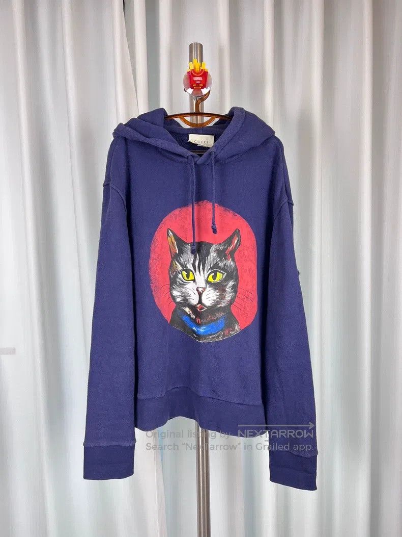 Gucci Gucci Elf cat slogan hoodie Size US L / EU 52-54 / 3 - 1 Thumbnail