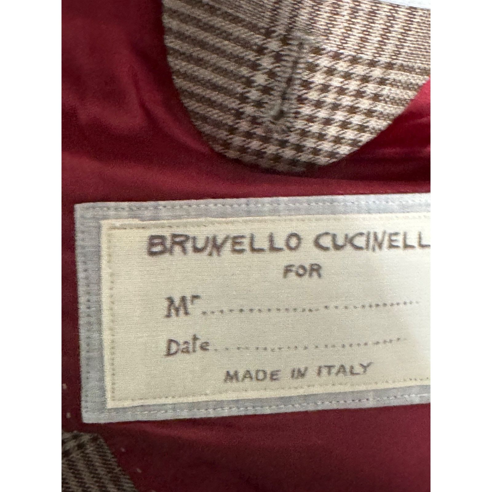 Brunello Cucinelli Brunello Cucinelli Brown Houndstooth Prince Wales Blazer 44R Size 44R - 5 Thumbnail