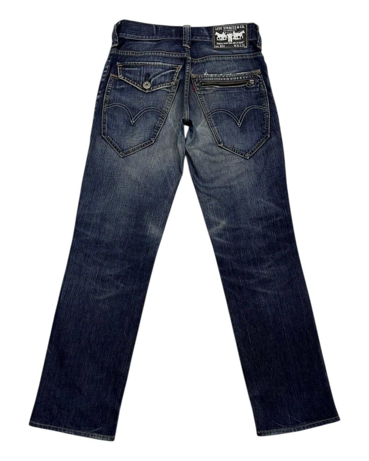 Levi's Levis 511 Slim Zipper Pocket Blue Denim Jeans Size US 30 / EU 46 - 3 Thumbnail