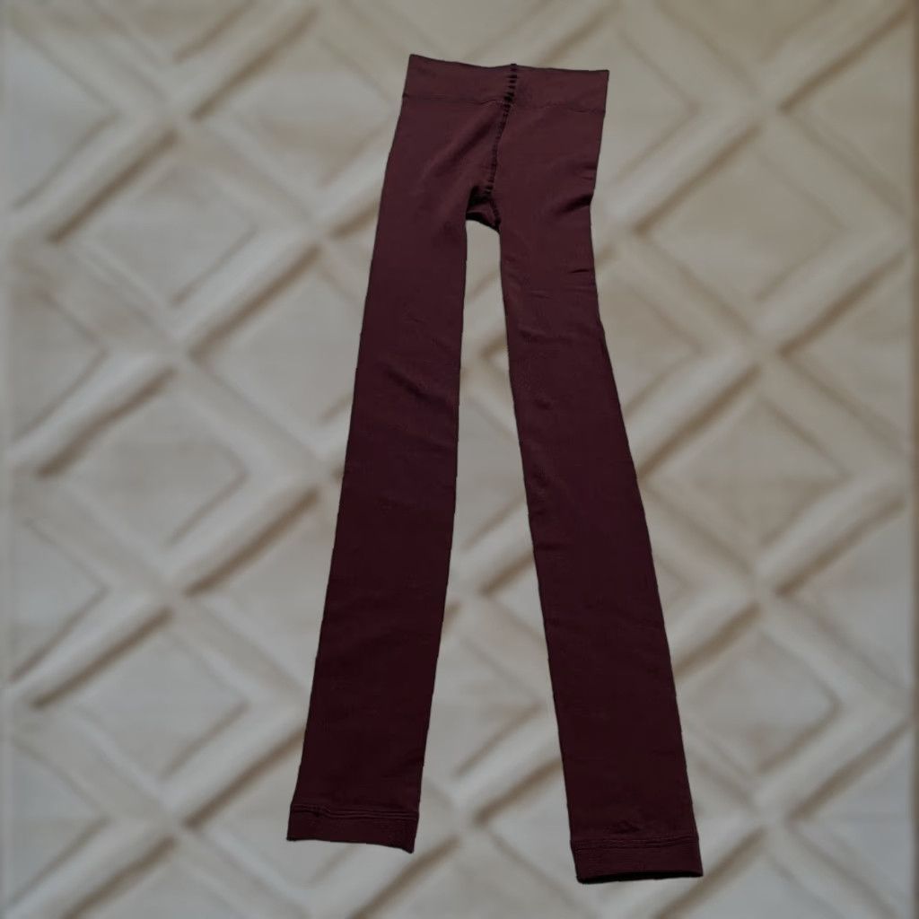 Vintage Warners Blissful Benefits Leggings Women 2-3XL Maroon Athletic Compression Size 26" / US 2 / IT 38 - 1 Thumbnail