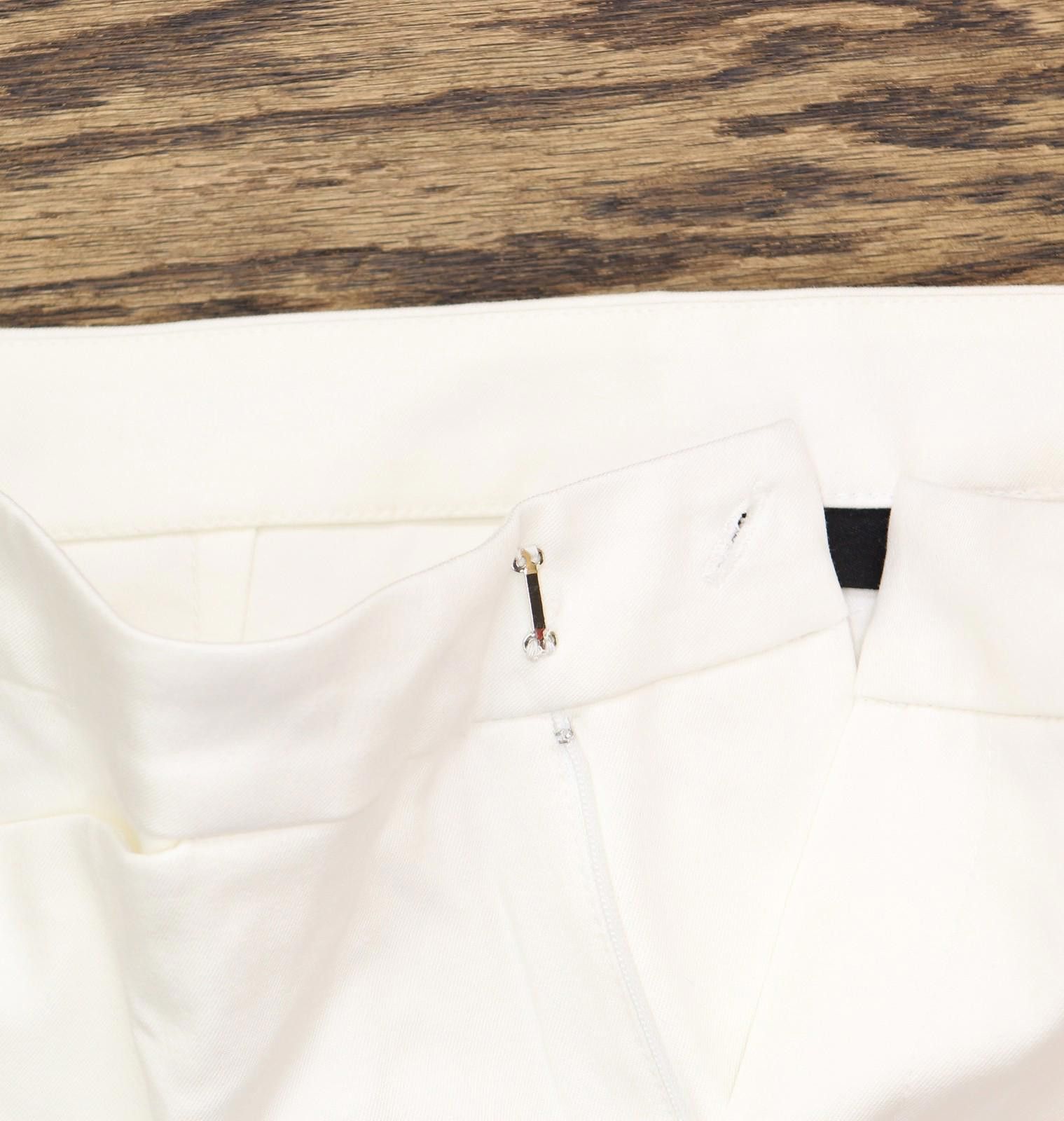Other Dennis Basso Zip-front Ankle Pants W/ Pearl Accents White 2 Size 26" / US 2 / IT 38 - 6 Thumbnail