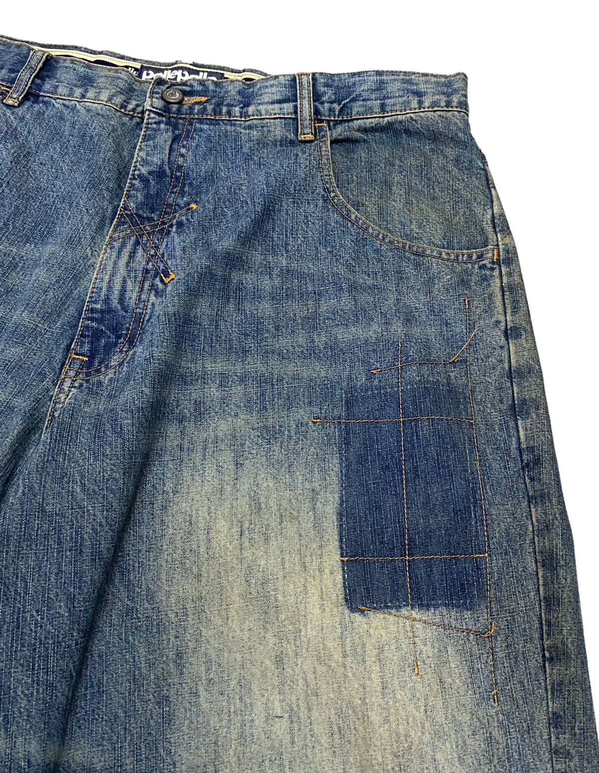 Pelle Pelle Rare Design Vintage Pelle Pelle Patchwork Baggy Jeans 2000s Size US 38 / EU 54 - 4 Thumbnail