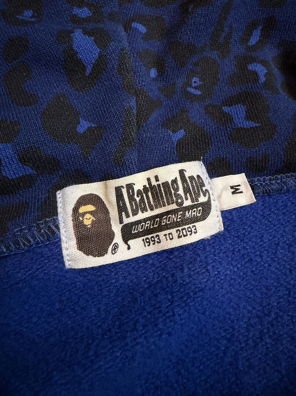 Bape A Bathing Ape Blue Cheetah Tiger Shark Full Zip Shark Hoodie Size US M / EU 48-50 / 2 - 12 Thumbnail