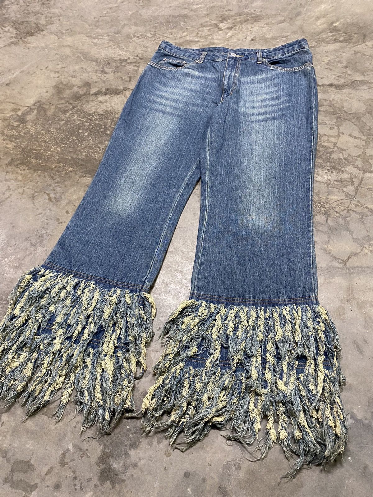 Beauty Beast × Japanese Brand Rare Flare Vintage 80s Hippie Style Baggy Jeans Size US 32 / EU 48 - 2 Thumbnail