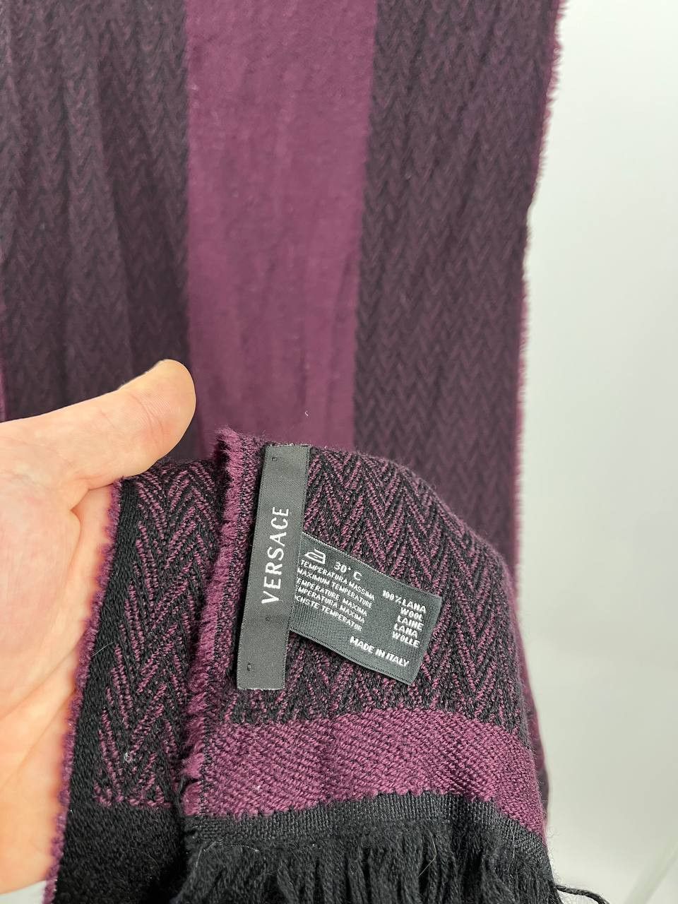 Versace Versace Logo Medusa Woven Wool Scarf Size ONE SIZE - 5 Thumbnail