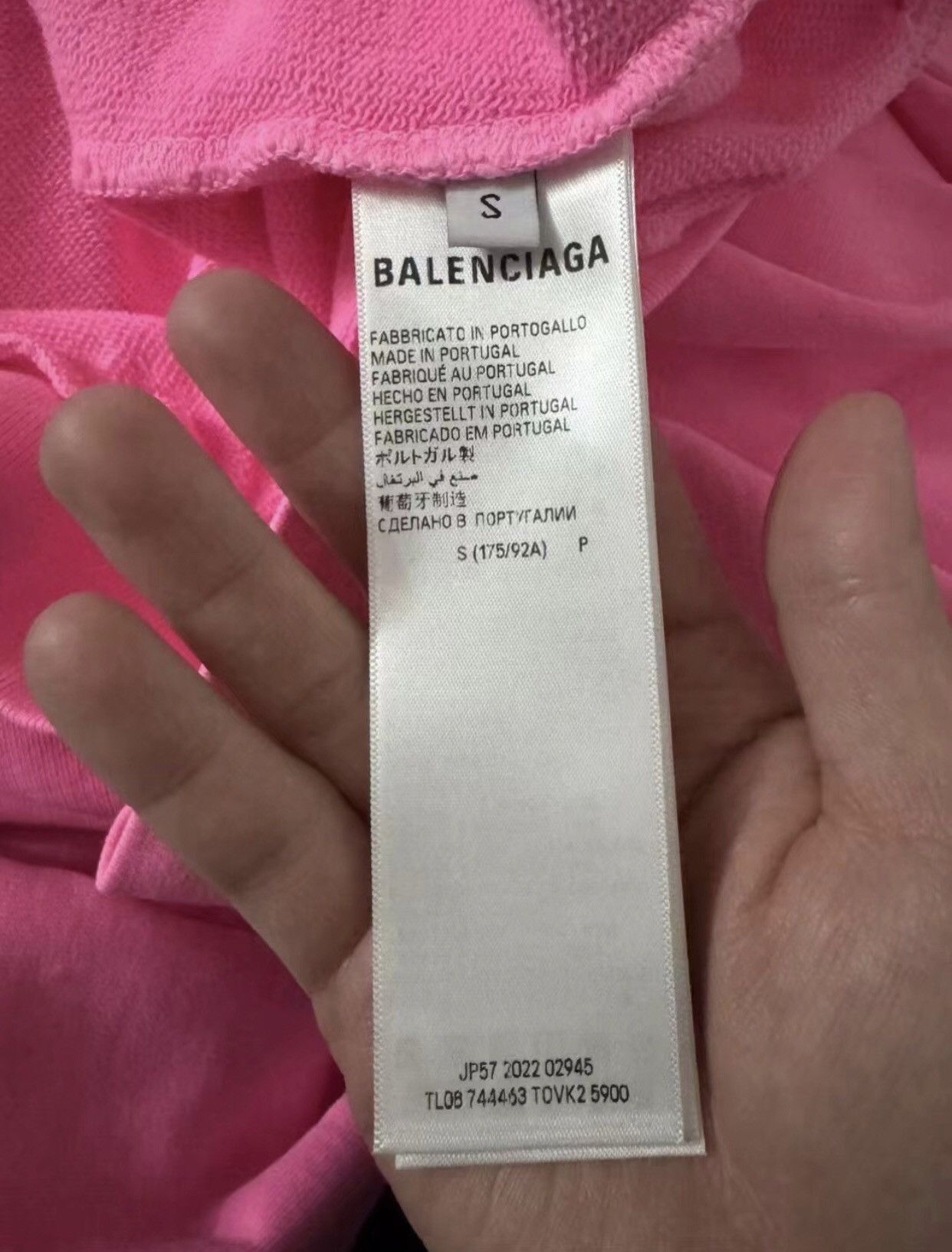 Balenciaga Balenciaga pink scissor letter logo hoodie 2412-Nextarrow Size US S / EU 44-46 / 1 - 4 Thumbnail