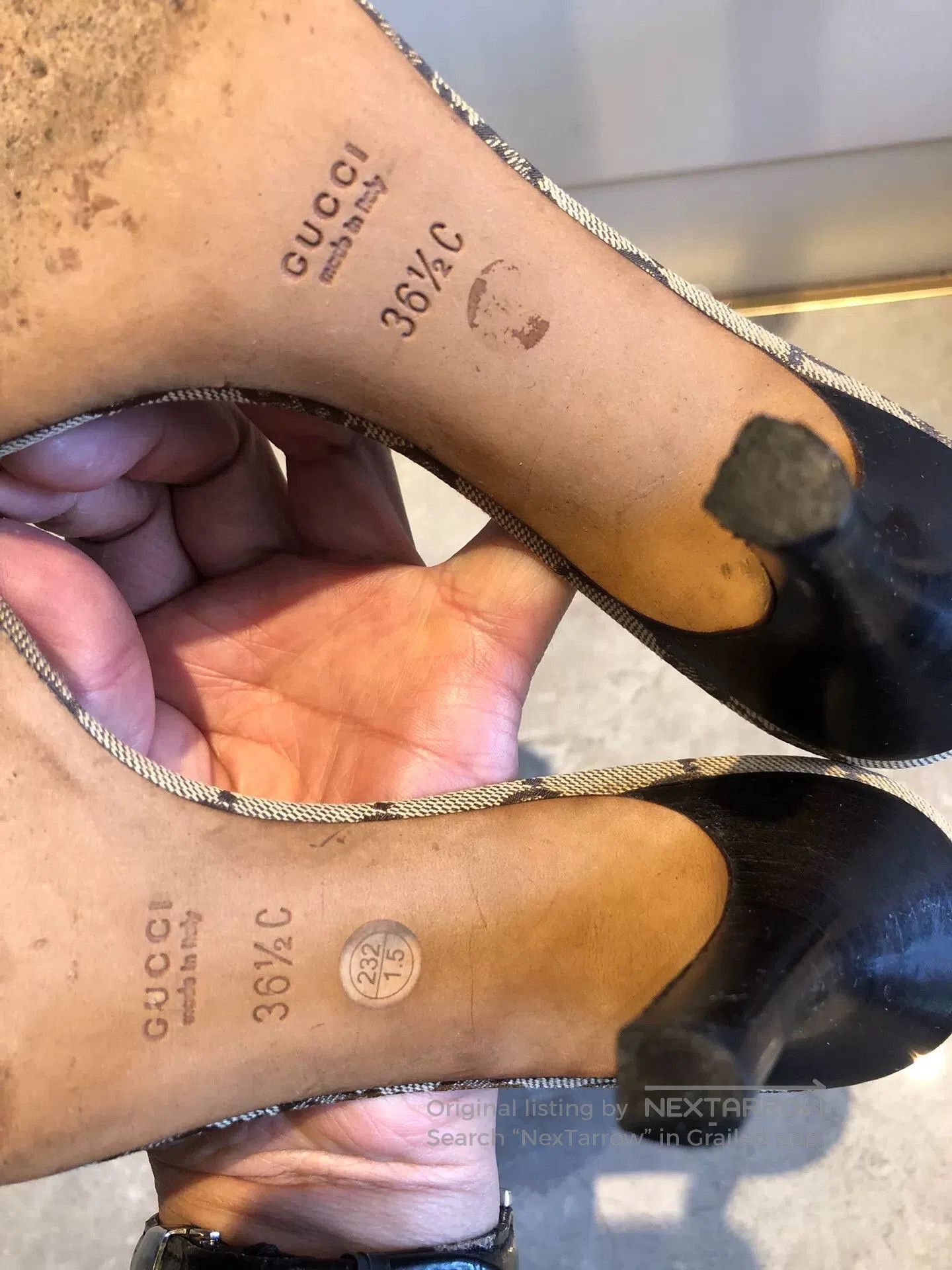 Gucci Gucci Classic Shield Heel Sandals. Size US 5.5 / IT 35.5 - 6 Thumbnail