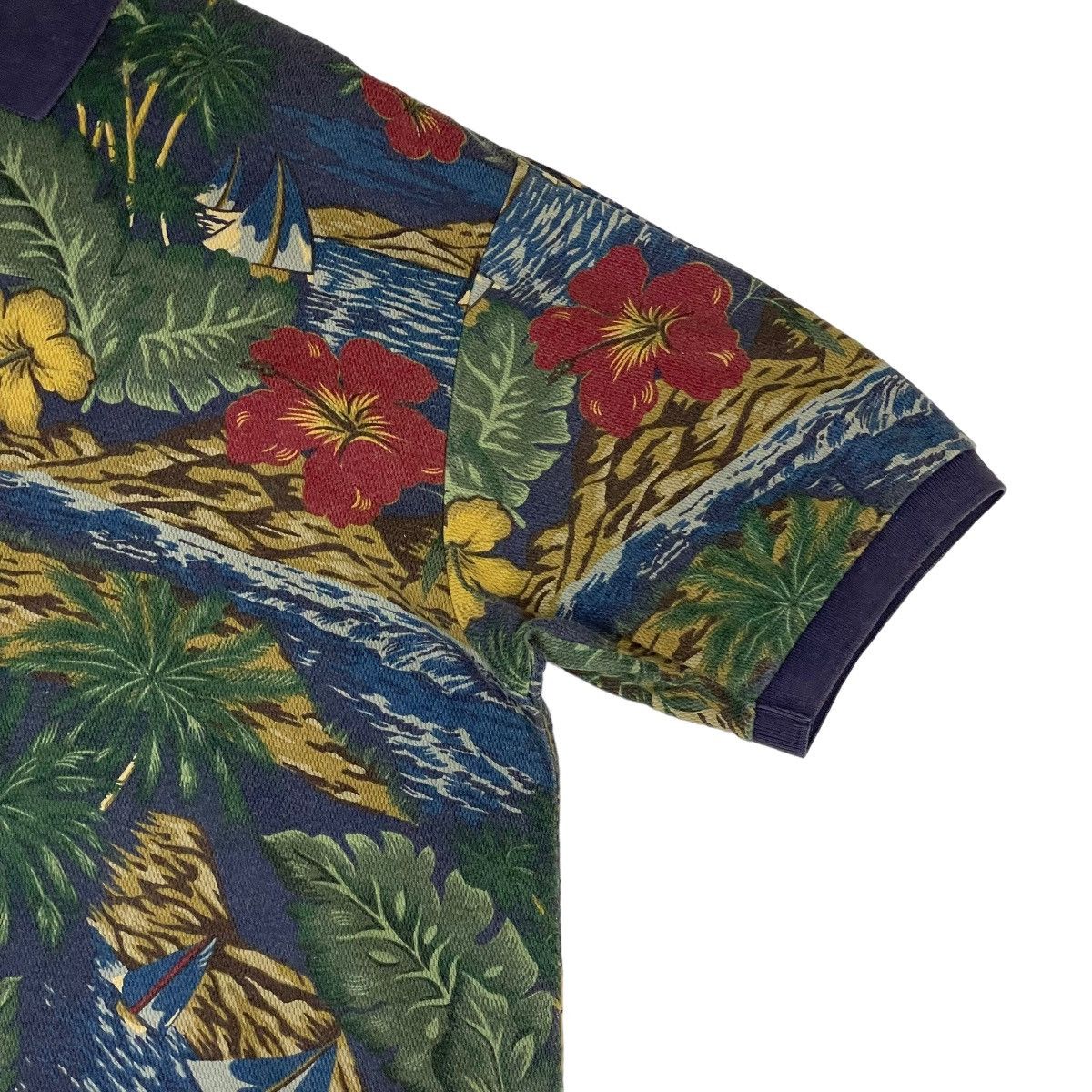 Nautica 🔥LAST PRICE🔥 Vintage Nautica Hibiscus Polo Size US XL / EU 56 / 4 - 4 Thumbnail