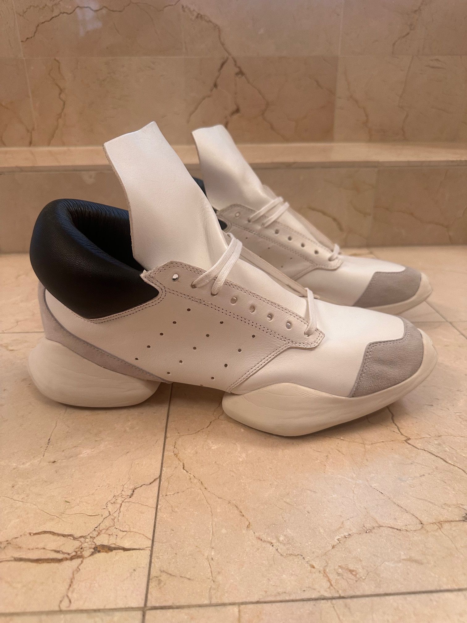 Rick Owens Rick Owens runners white bone size 12 Size US 12 / EU 45 - 2 Thumbnail