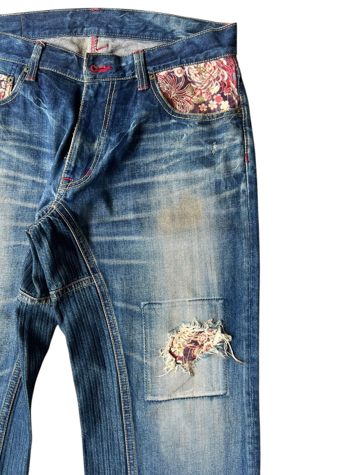 Eternal ETERNAL Distressed Aging Mud Hybrid Denim Loose Jeans Size US 34 / EU 50 - 10 Thumbnail