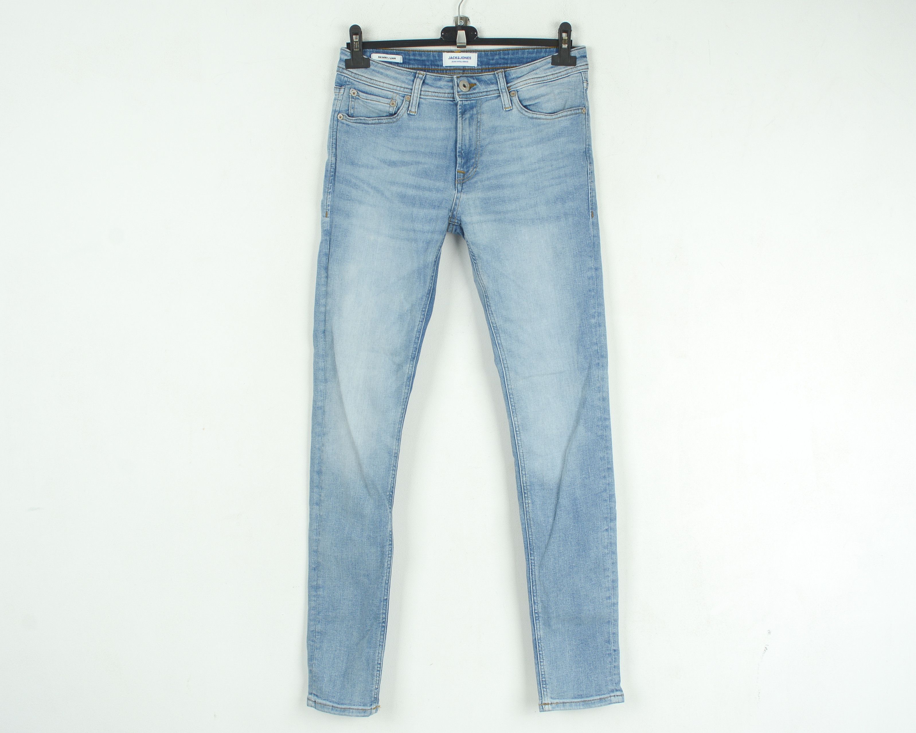 Jack & Jones Liam W29 L32 Skinny Fit Jeans Denim Pants Trousers Blue Size US 29 - 1 Thumbnail