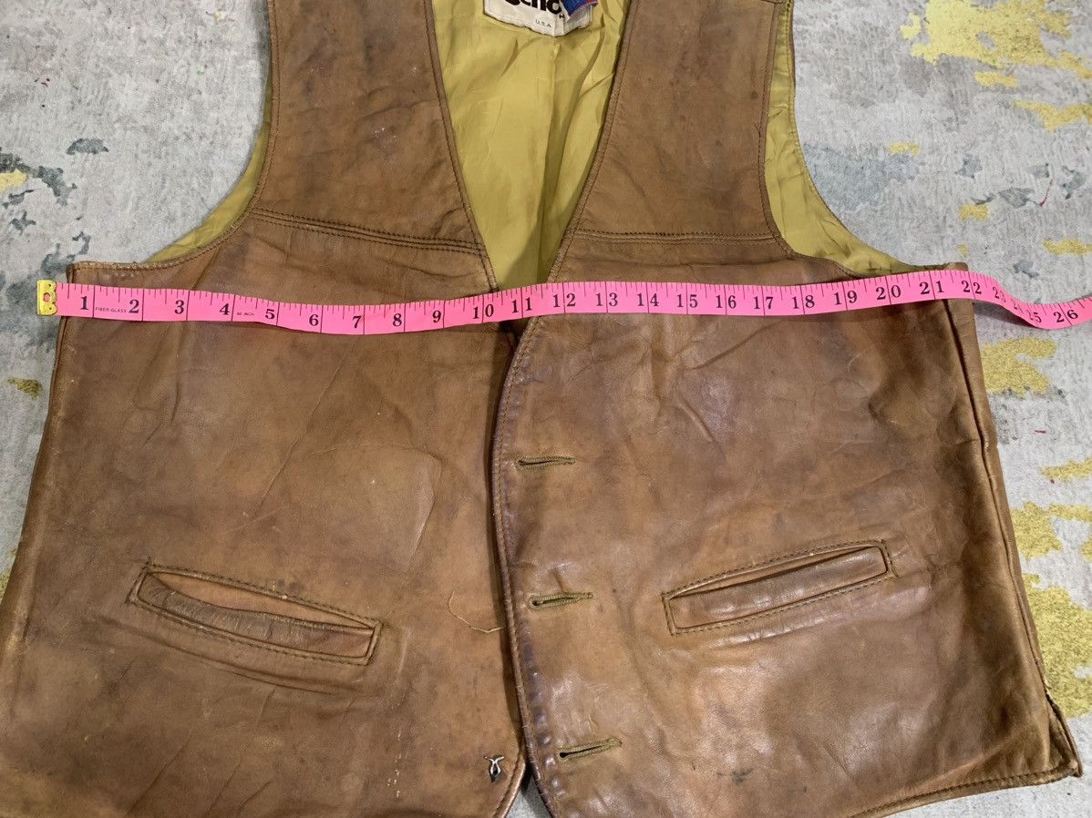 Vintage Vintage 80’s Schott Leather Vest Trashed Size US L / EU 52-54 / 3 - 10 Thumbnail