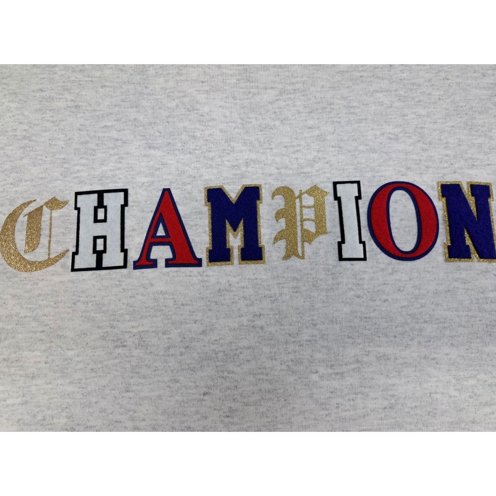 Champion VINTAGE Champion Short Sleeve Shirt Mens 2XL Light Grey Cotton Crew Neck Graphic Print Long Sleeve Regular Fit 4896 Size US XXL / EU 58 / 5 - 3 Thumbnail