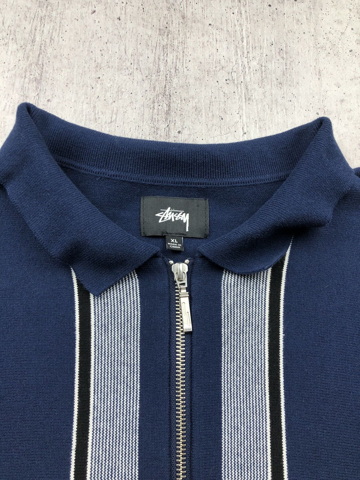 Stussy Stussy Full Zip LS Knit Polo Size US XL / EU 56 / 4 - 3 Thumbnail