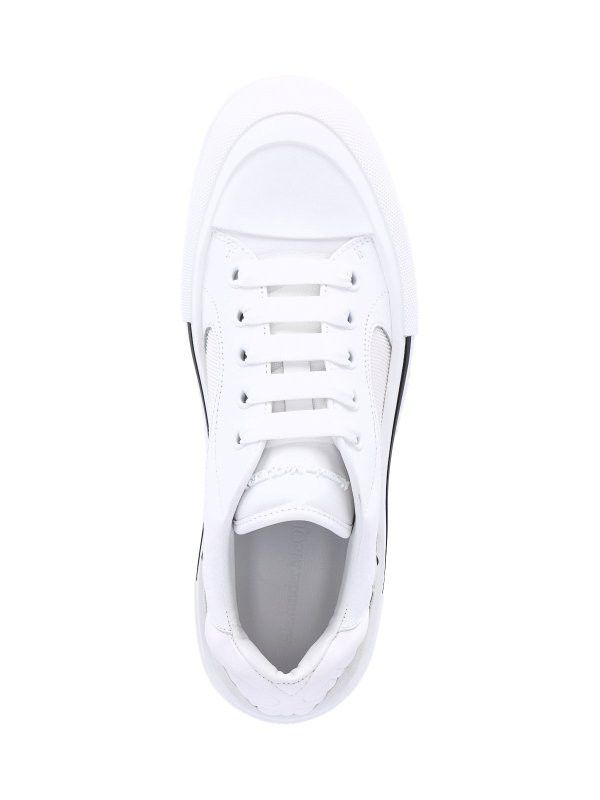 Alexander McQueen o1w1db10725 Skate Deck Plimsoll Sneaker in White Size US 7 / EU 40 - 5 Thumbnail