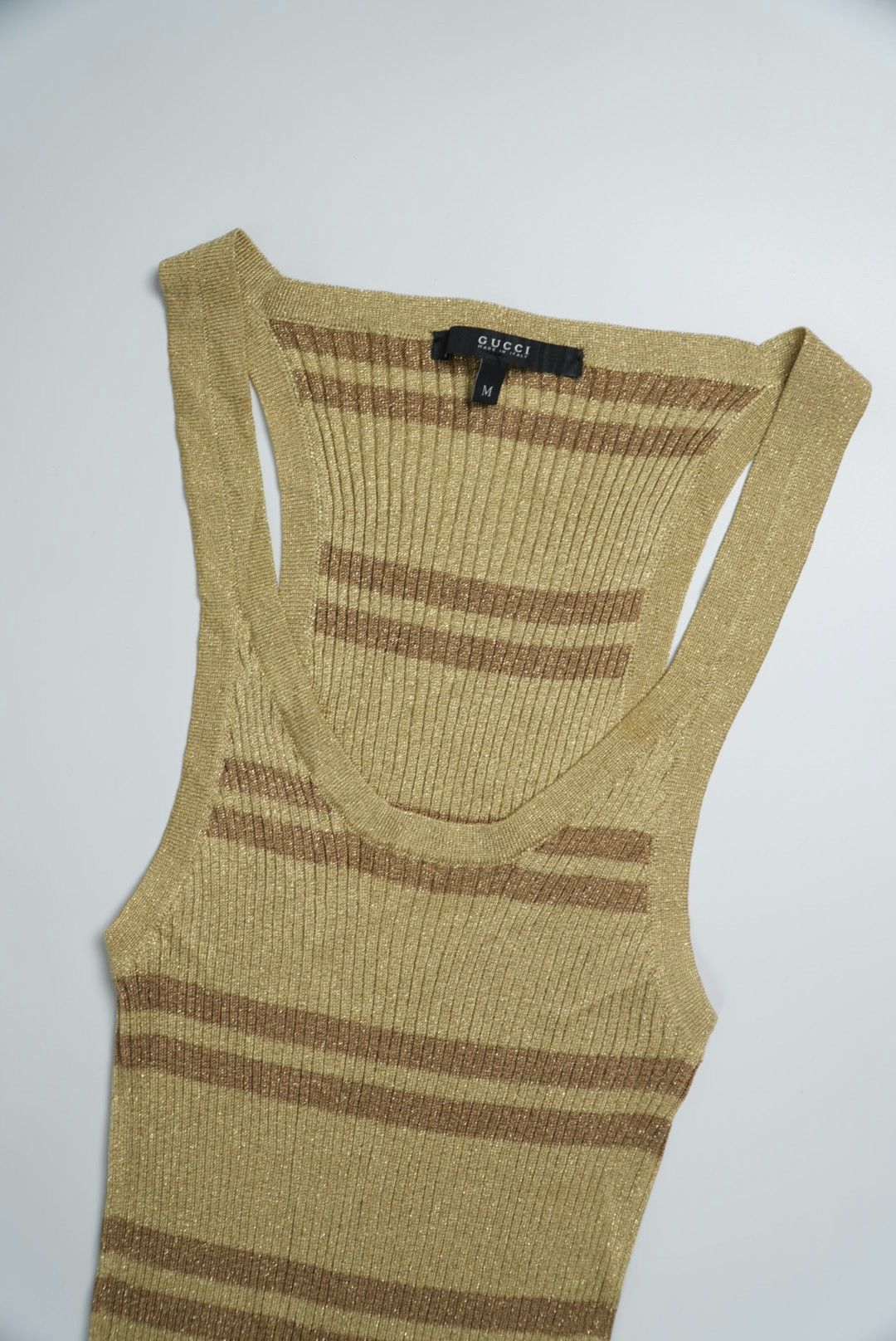 Gucci Gucci Gold Metallic Tank Top Size M / US 6-8 / IT 42-44 - 3 Thumbnail