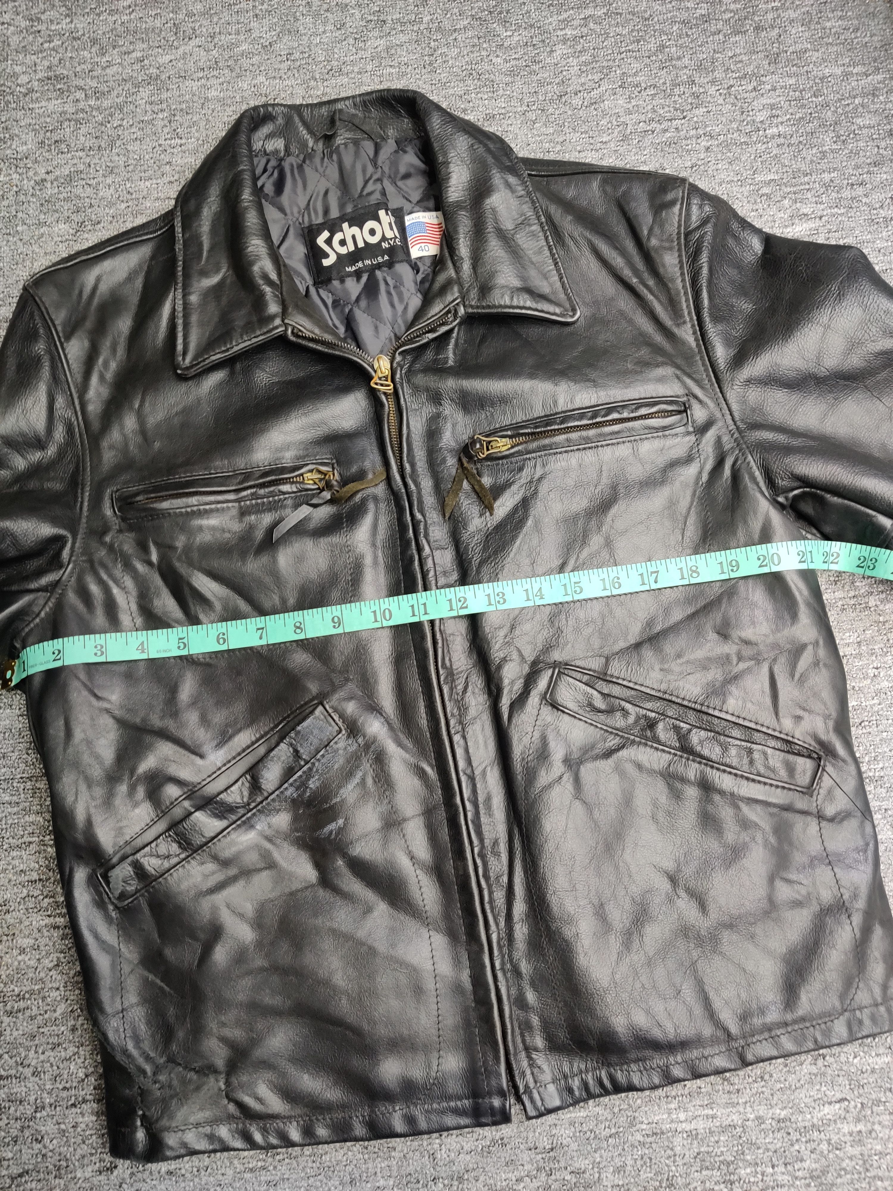 Schott Vintage 90s Schott NYC Leather Jacket Size US M / EU 48-50 / 2 - 20 Thumbnail