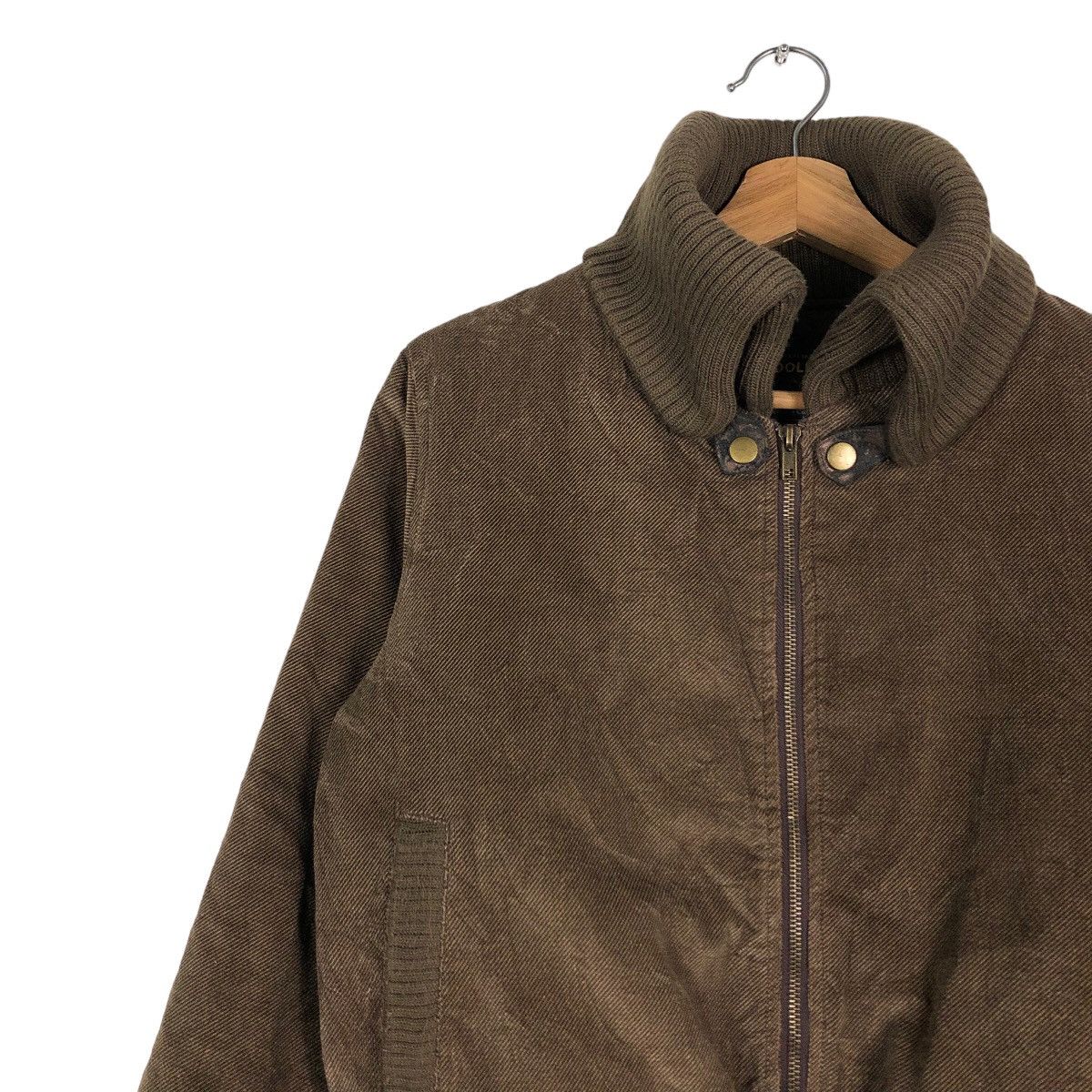 Woolrich Woolen Mills 🔥Vintage Cropped Biker Jacket Woolrich Corduroy Zipper Size US M / EU 48-50 / 2 - 7 Thumbnail