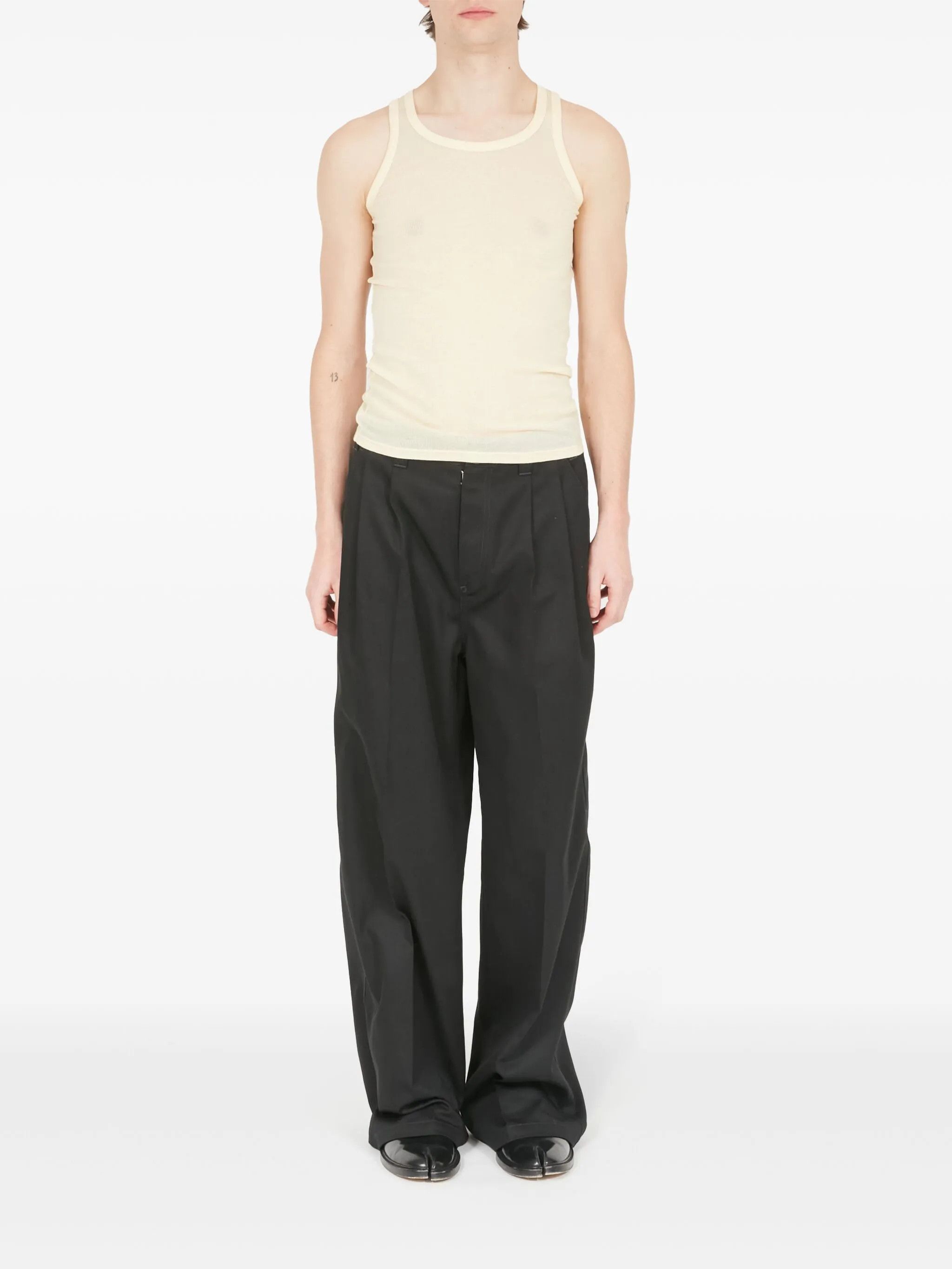 Maison Margiela oc11z0925 Round-neck Tank Top in Light Beige Size US XL / EU 56 / 4 - 2 Thumbnail